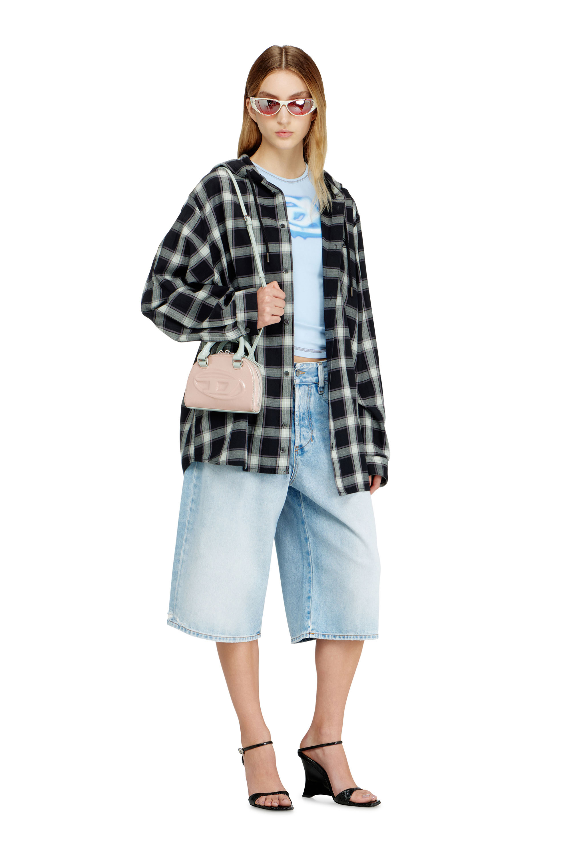 Diesel - 1DR DOME CROSSBODY XS, Woman's 1DR Dome-Mini crossbody bag with naplak effect in Pink - 2