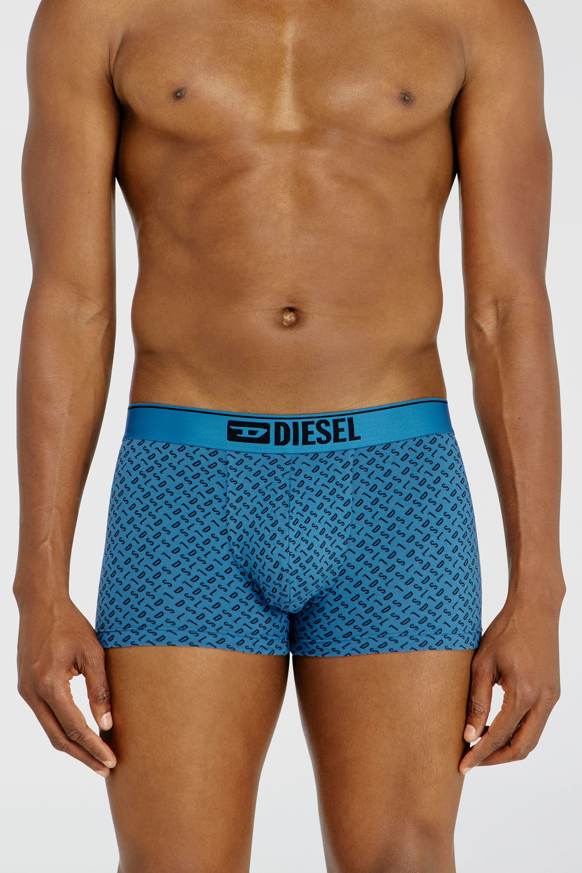Diesel - DAMIEN-D-BOX-3PACK, Man's Three-pack of stretch cotton trunks with monogram in Blue - 2