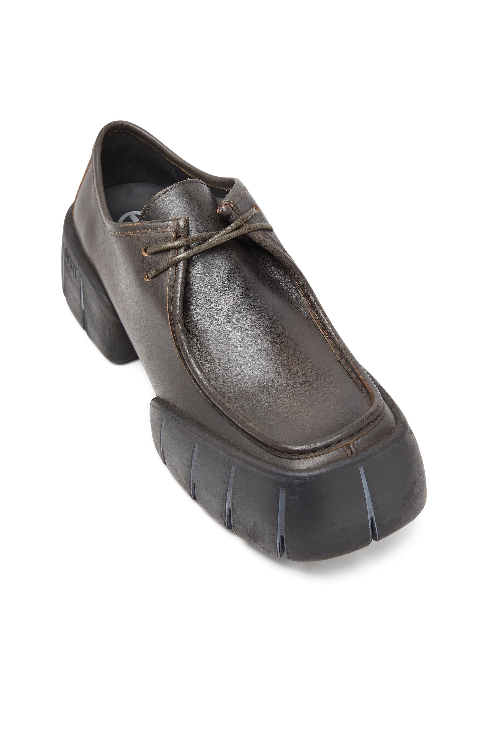 Diesel - D-TEX WB, Man's D-Tex-Moccasin-style shoes in brushed leather in Brown - 6