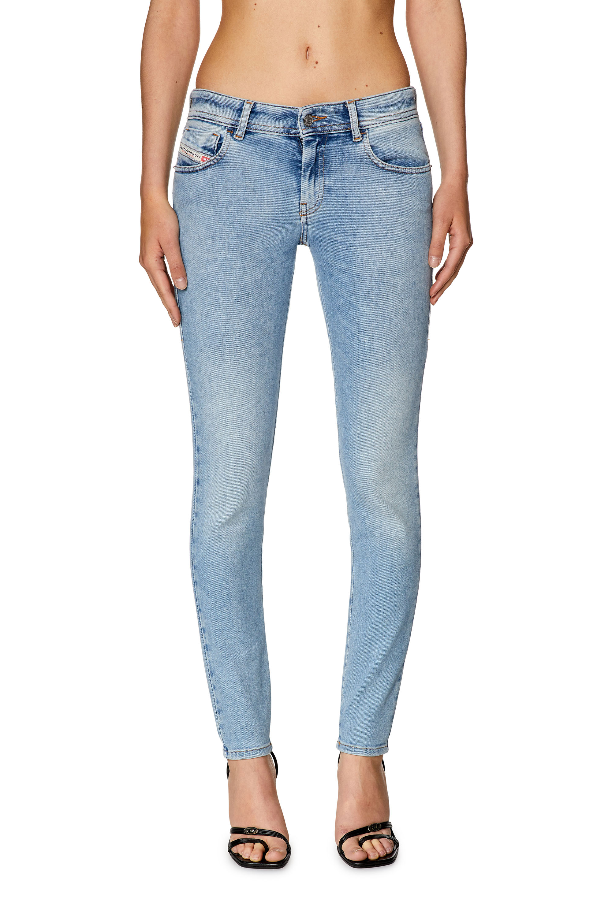 Diesel - Super skinny Jeans 2018 Slandy-Low 09F87, Light Blue - Image 1