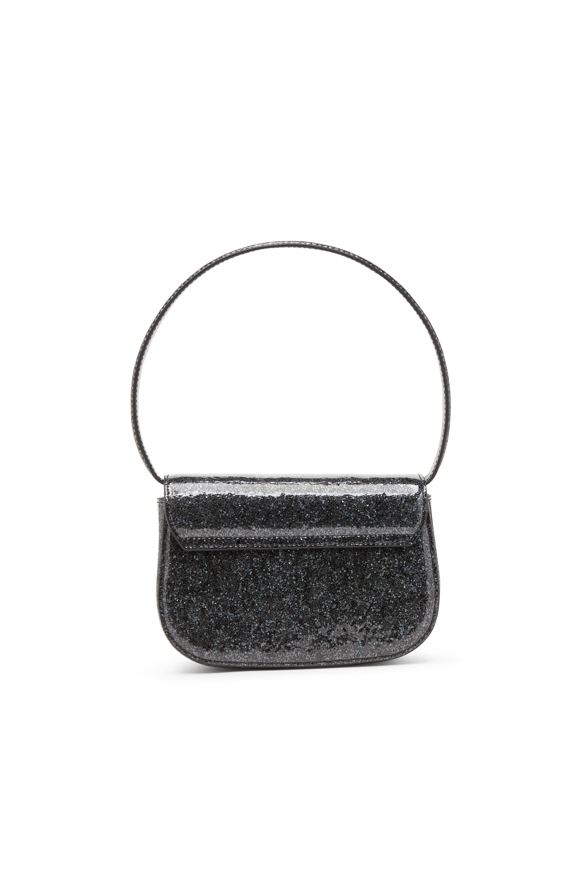 Diesel - 1DR, Woman's 1DR-Iconic shoulder bag with macro glitter in Black - 2