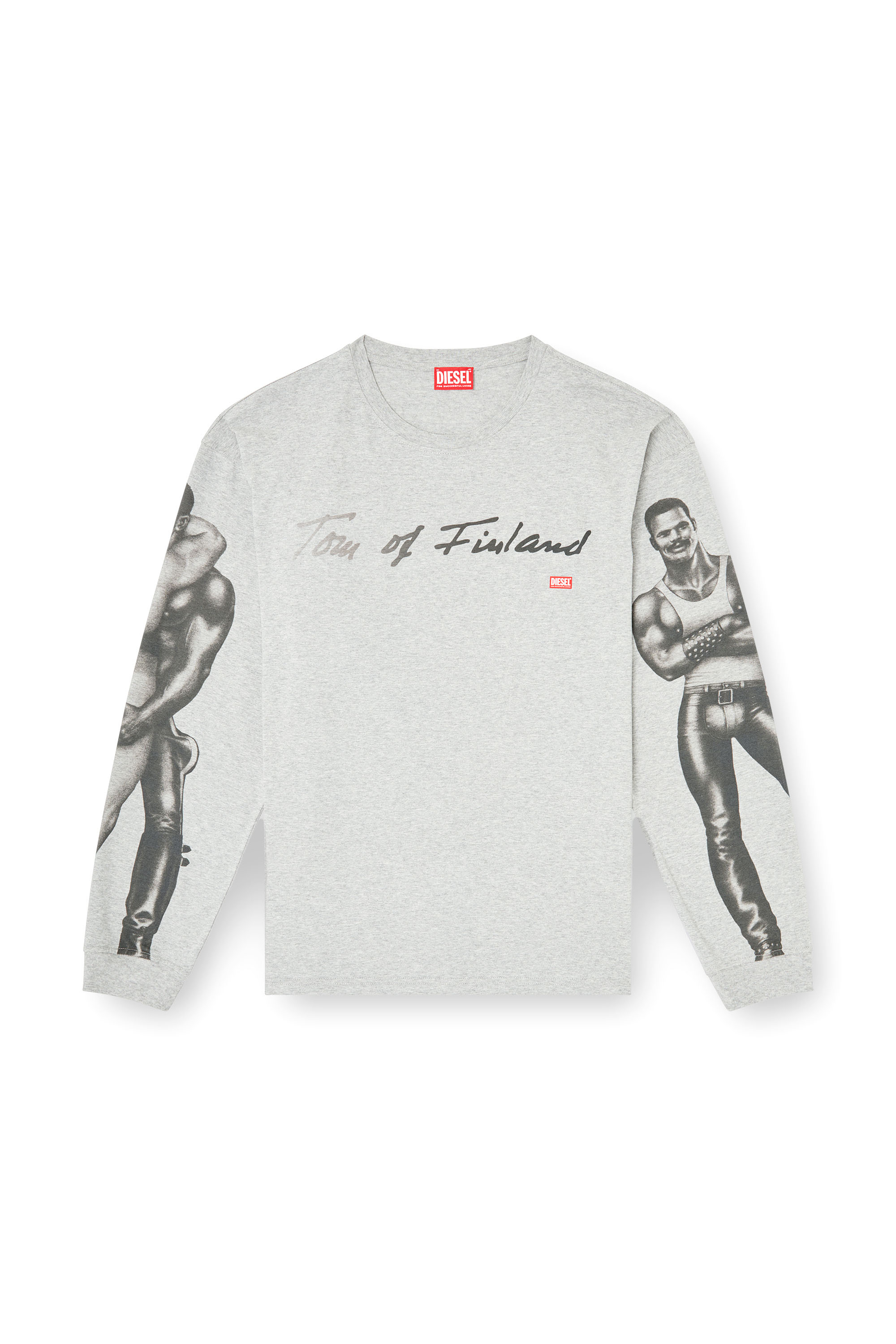 Diesel - PR-T-BOXT-LS-TOM25, Unisex's Long-sleeve T-shirt with graphic print in Grey - 4