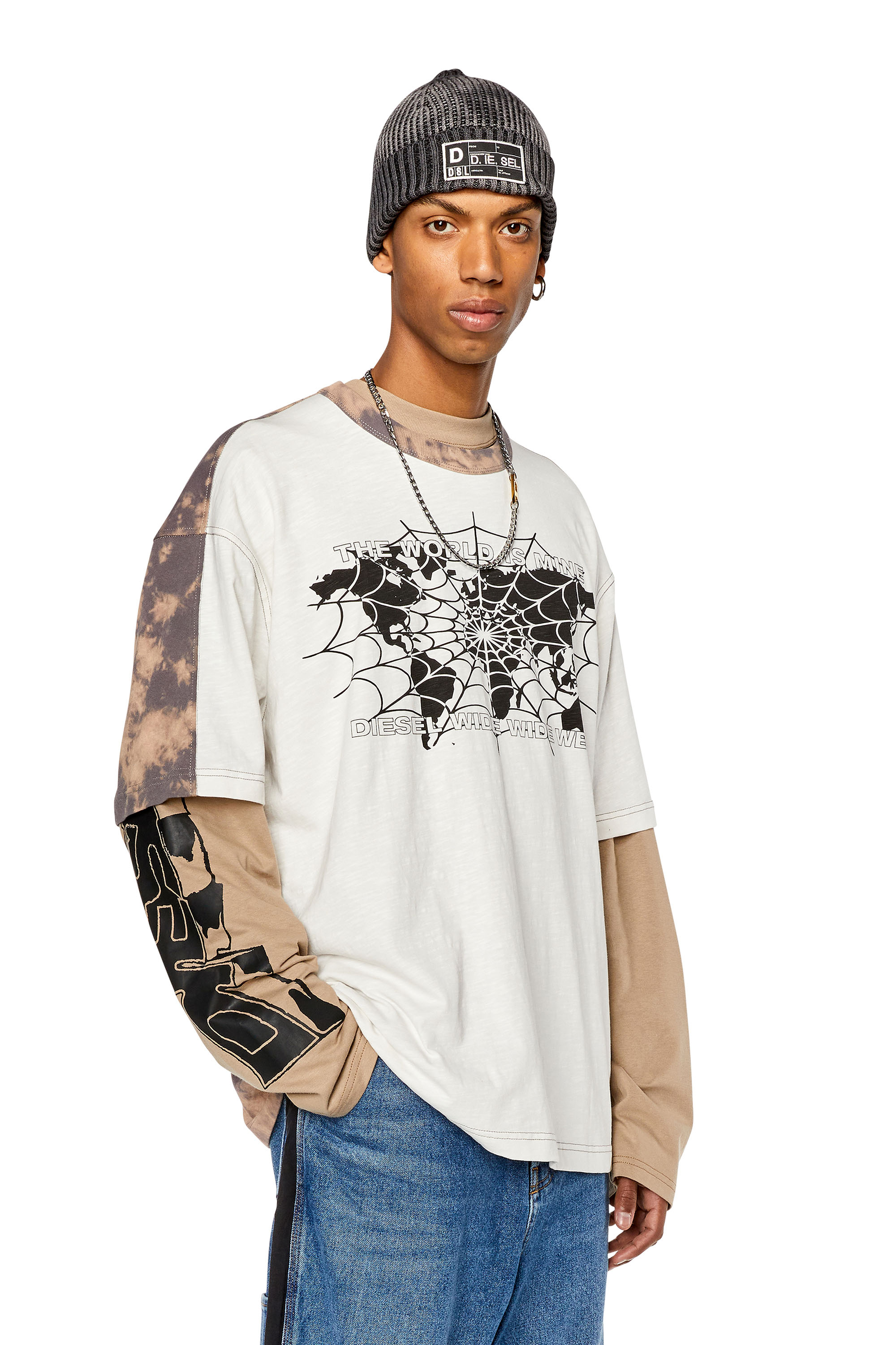 Diesel - T-WASHBICOL, Pink/White - Image 5