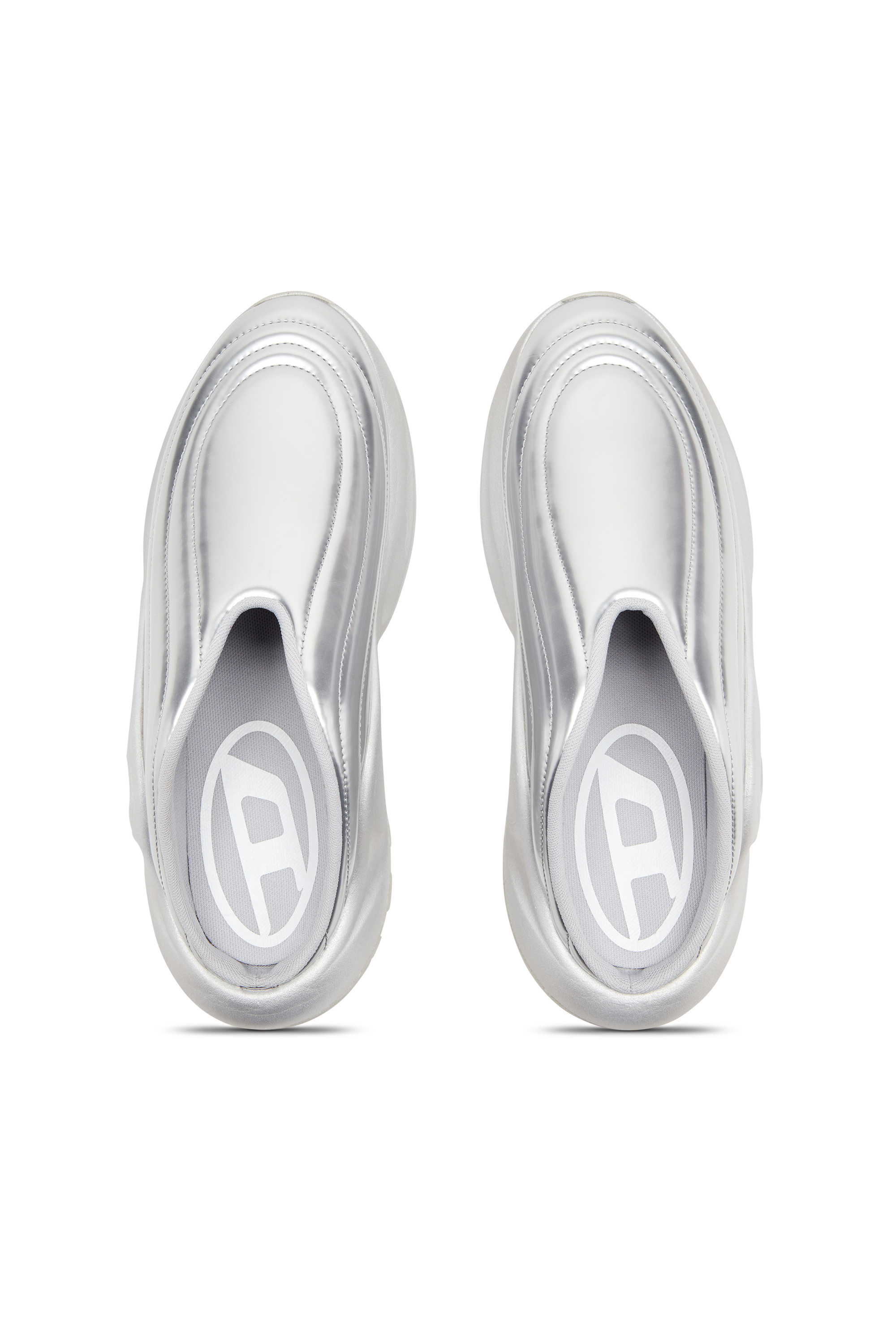 Diesel - S-D-RUNNER MULE X, Unisex's S-D-Runner-Metallic mules in Silver - 4