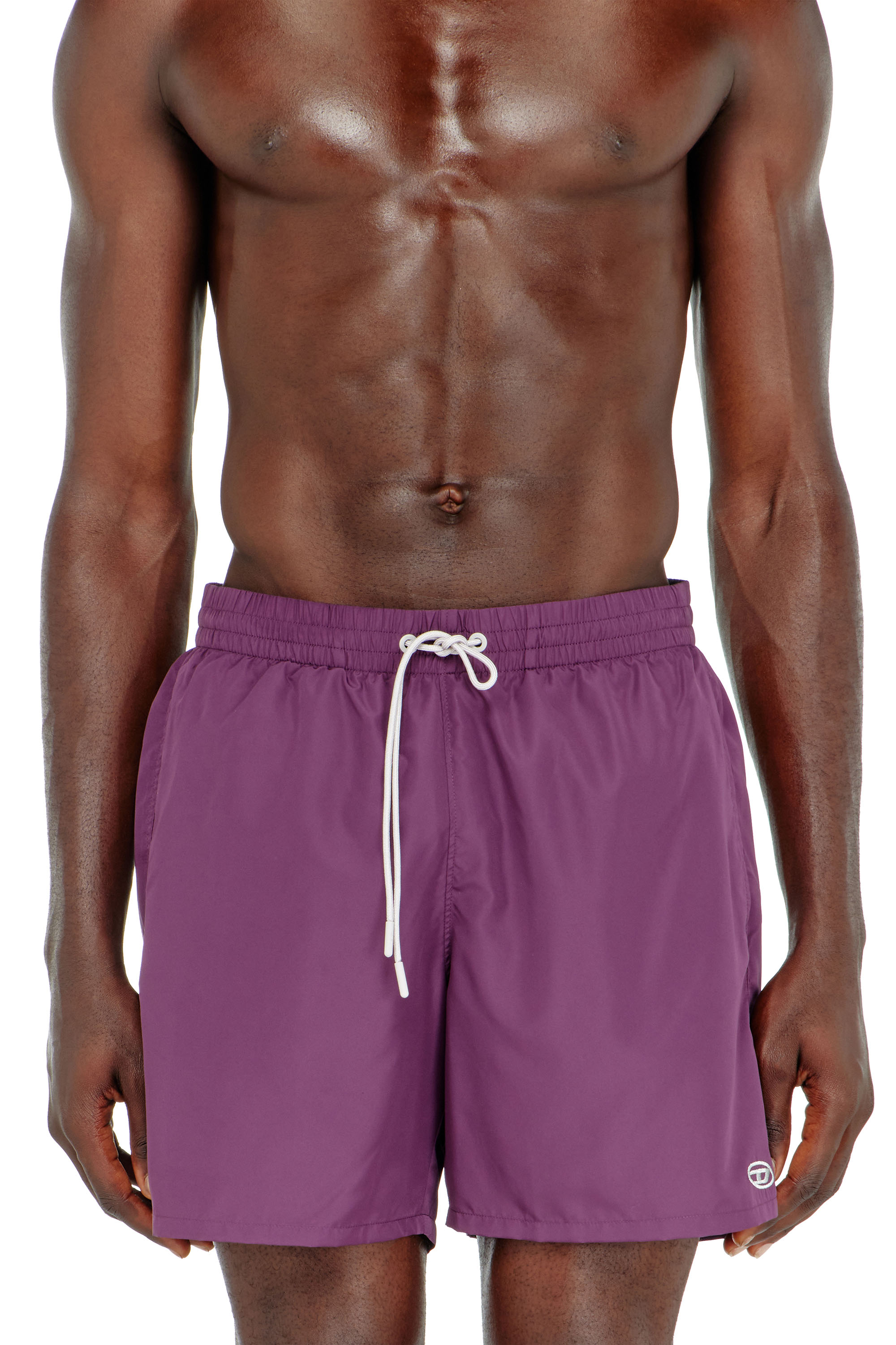 Diesel - GEORGE-41-UTLT, Man's Swim shorts with metallic Oval D logo in Violet - 2