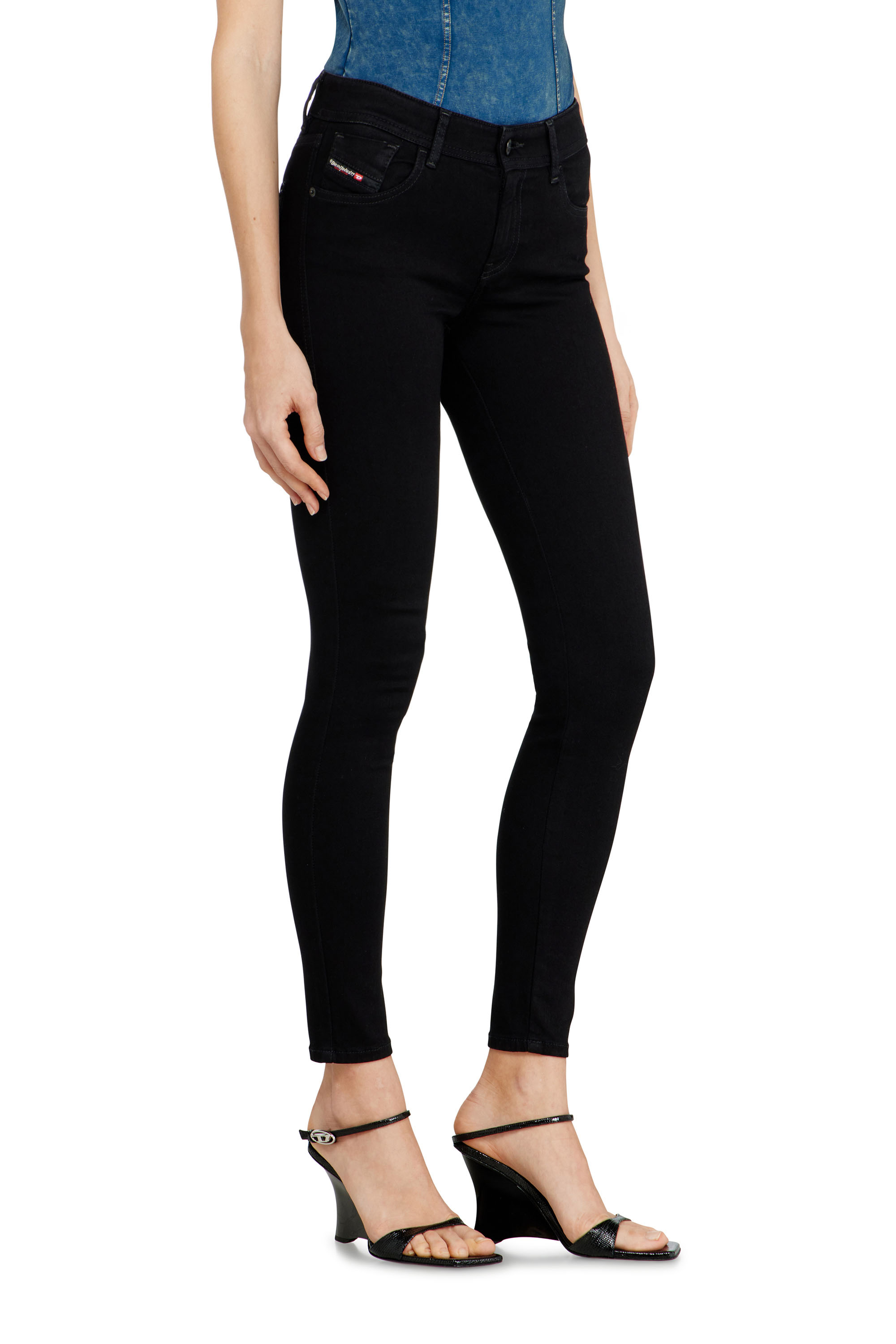 Diesel - Woman's Skinny Jeans 2017 Slandy 069EF, Black/Dark grey - 7