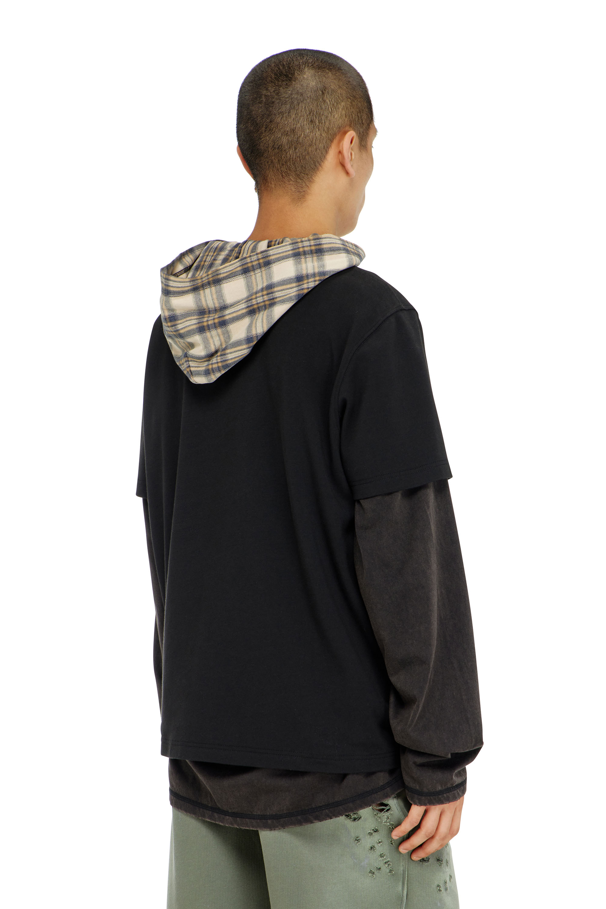 Diesel - T-ADJUST-AA2, Man's Cotton-interlock T-shirt with logo embroidery in null - 4