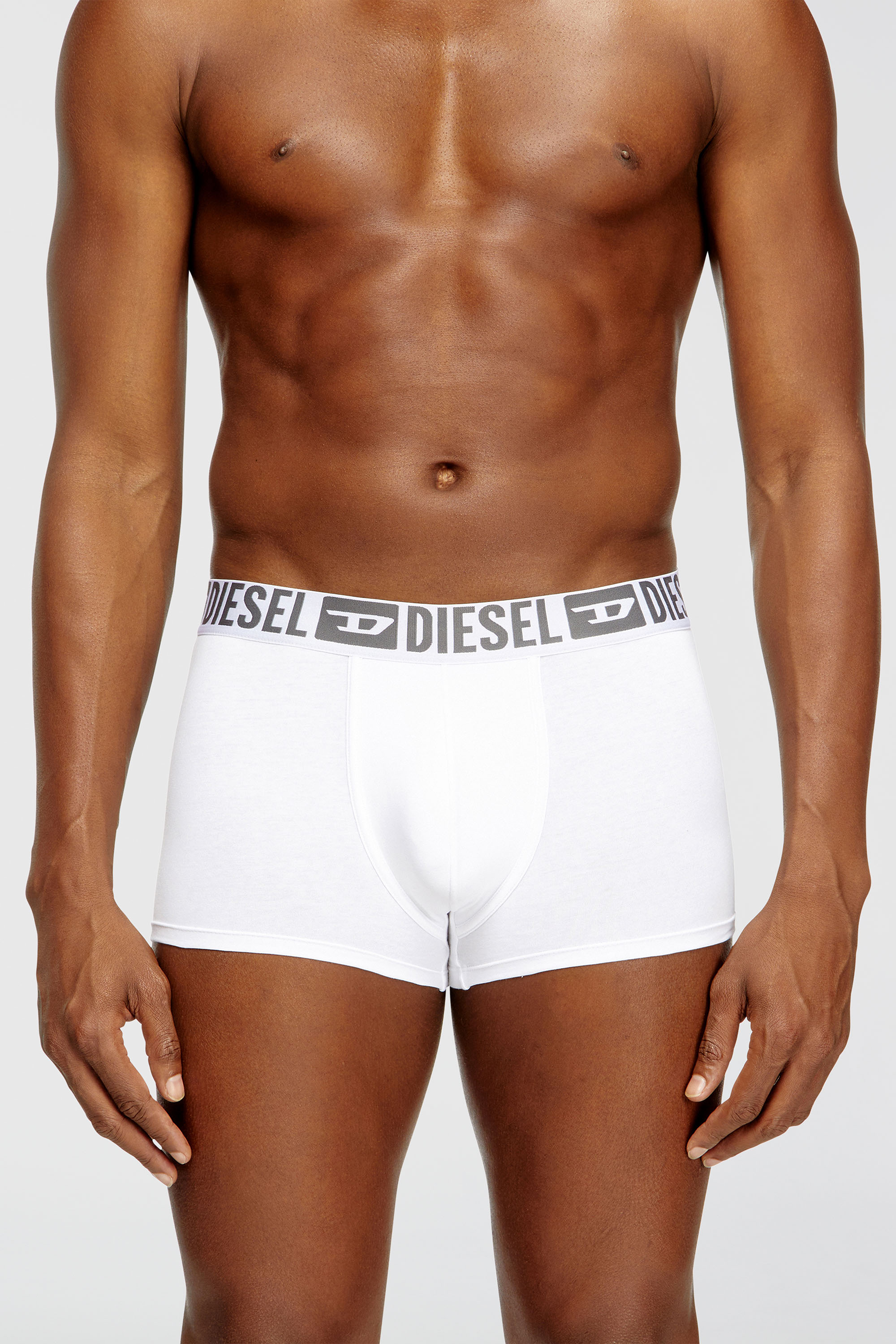Diesel - MIKE-D-CORE-3PACK, Man's 3-pack of stretch cotton boxers with tonal waistband in White/Black - 2