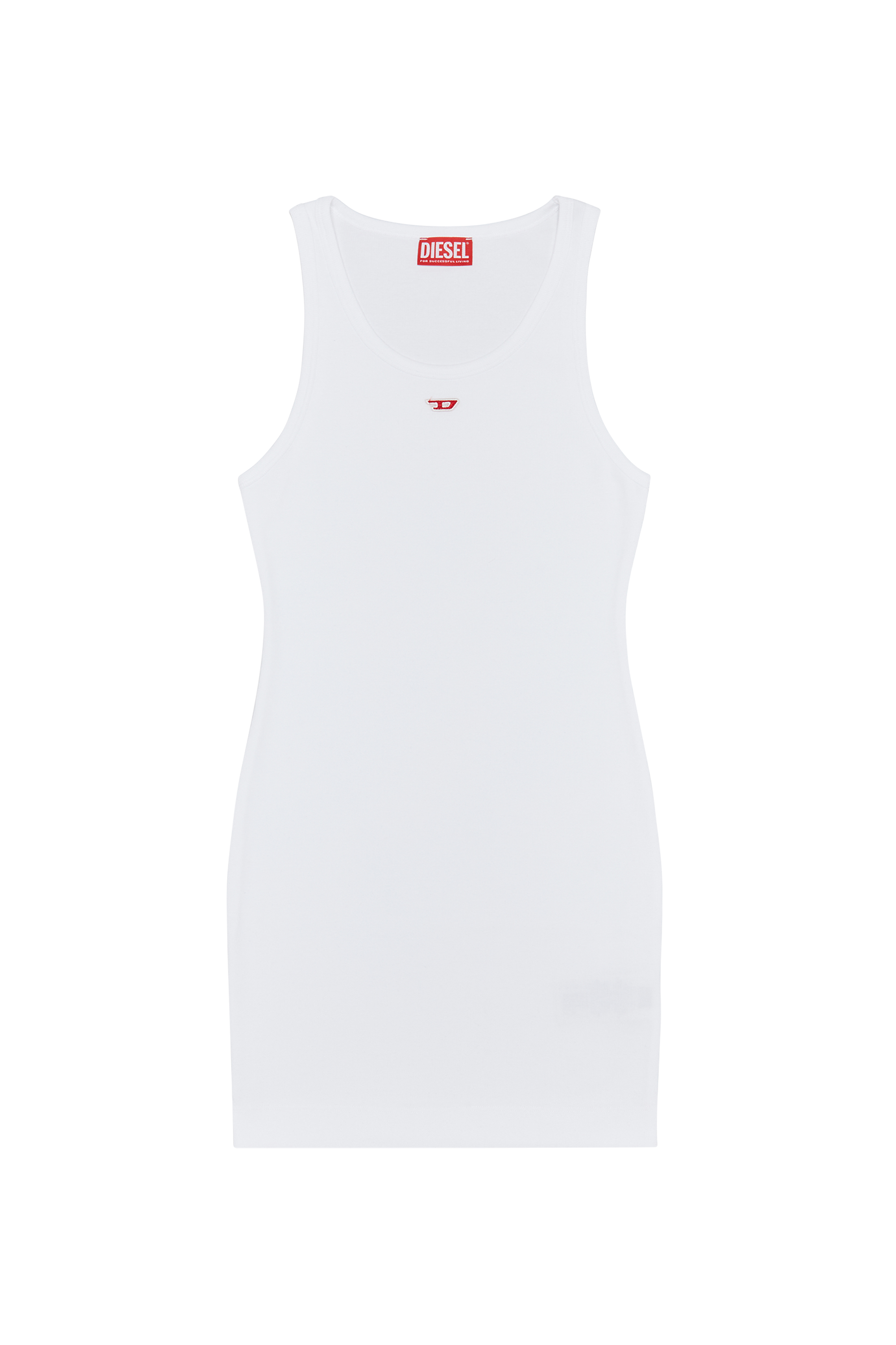 Diesel - D-TANK-D, Woman's Tank dress with D logo in White - 4