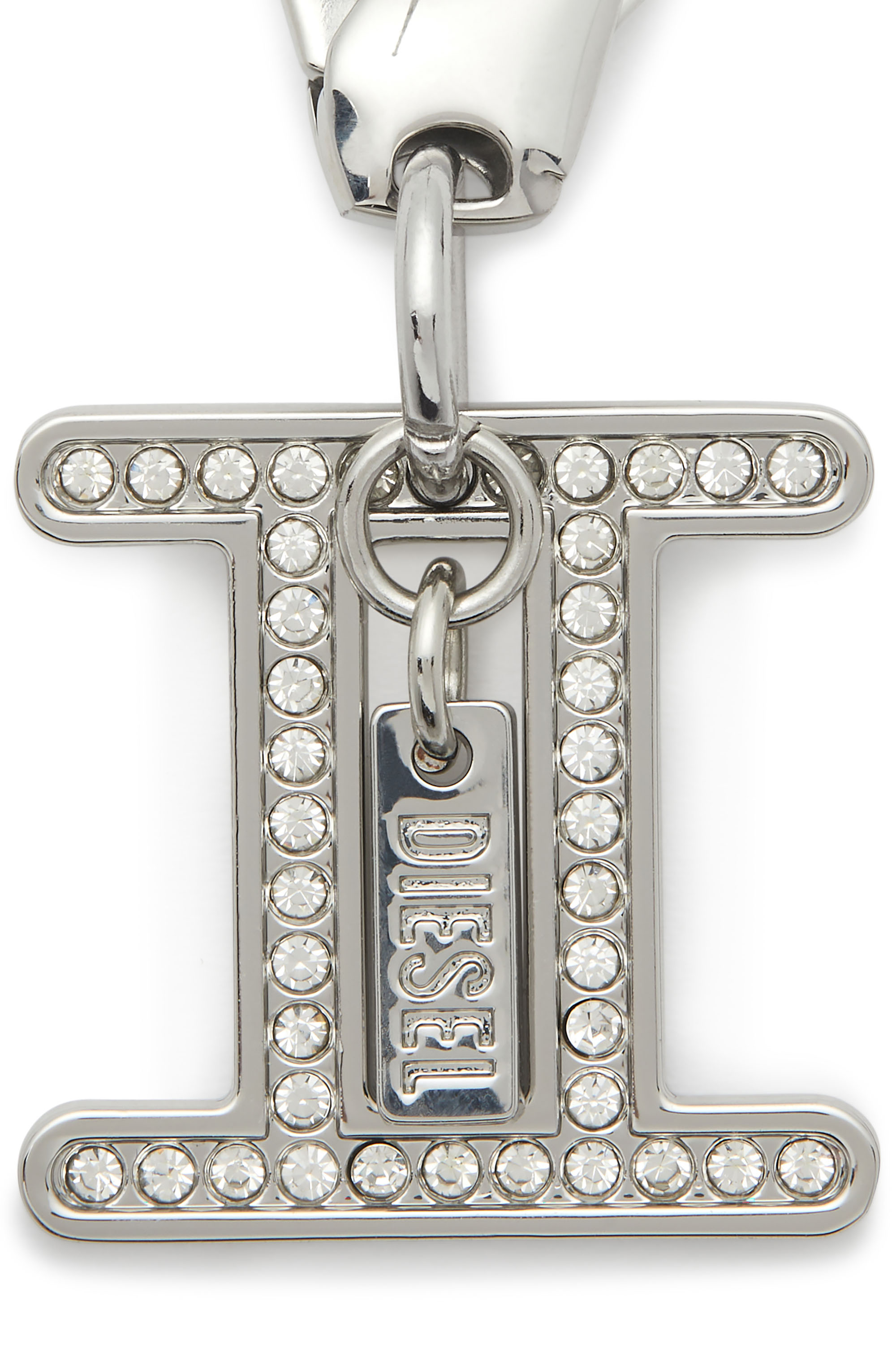 Diesel - CHARM GEMINI, Unisex's Gemini metal charm with rhinestone details in Silver - 2