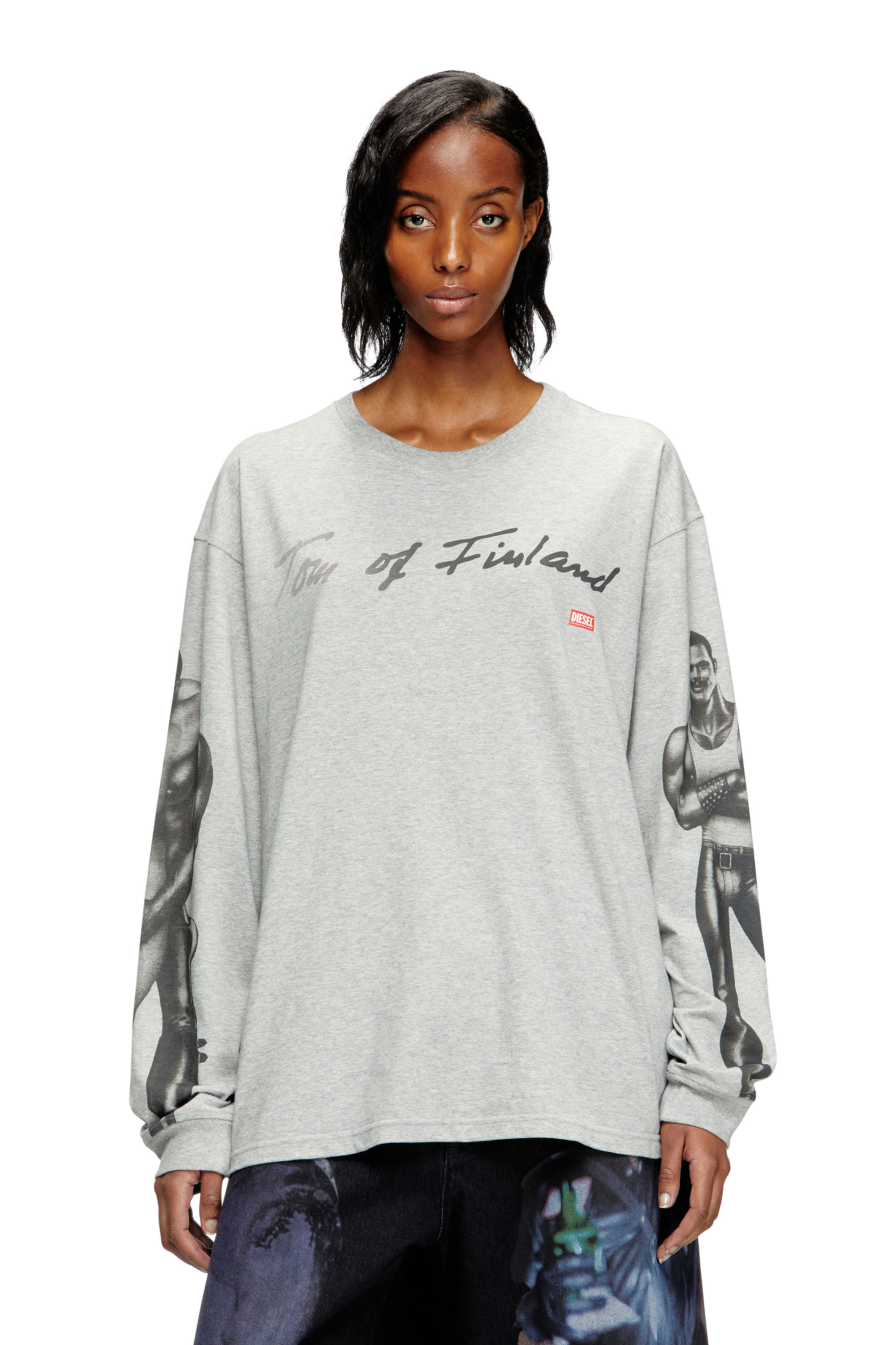 Diesel - PR-T-BOXT-LS-TOM25, Unisex's Long-sleeve T-shirt with graphic print in Grey - 1