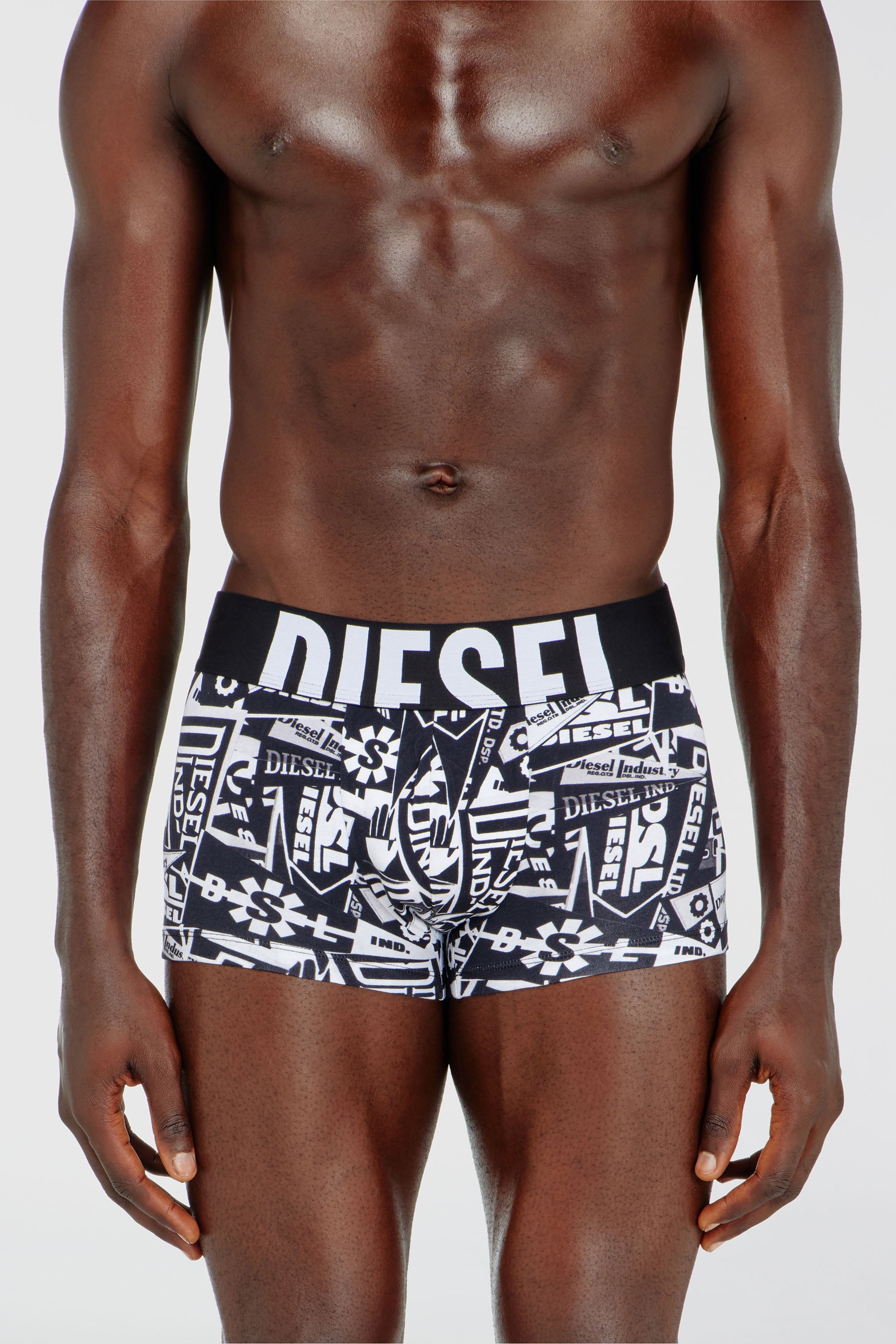 Diesel - UMBX-DAMIENTHREEPACK-5.5EL, Man's Three-pack boxer briefs with flag print in Black/White - 2