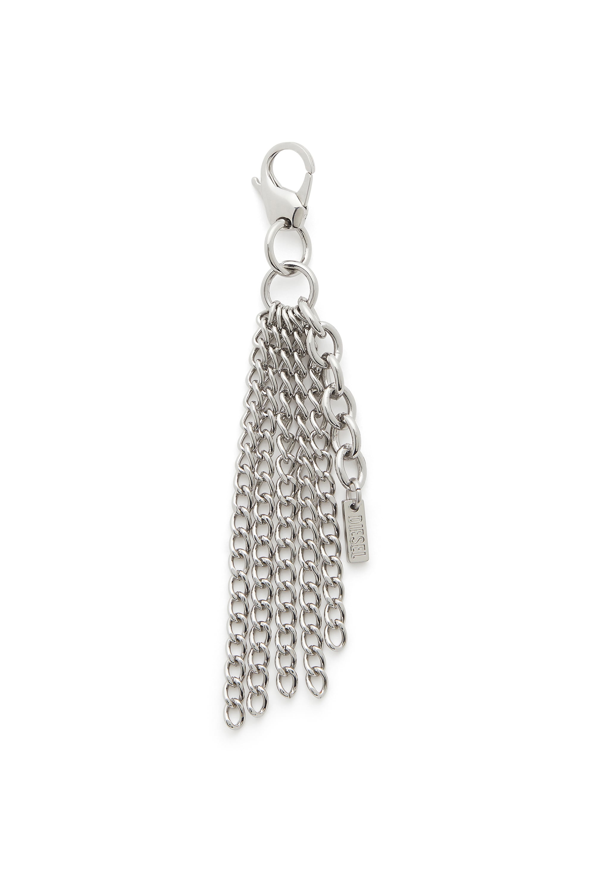 Diesel - CHARM-MULTI CHAIN, Woman's Metal keyring with chain fringes in Silver - 1