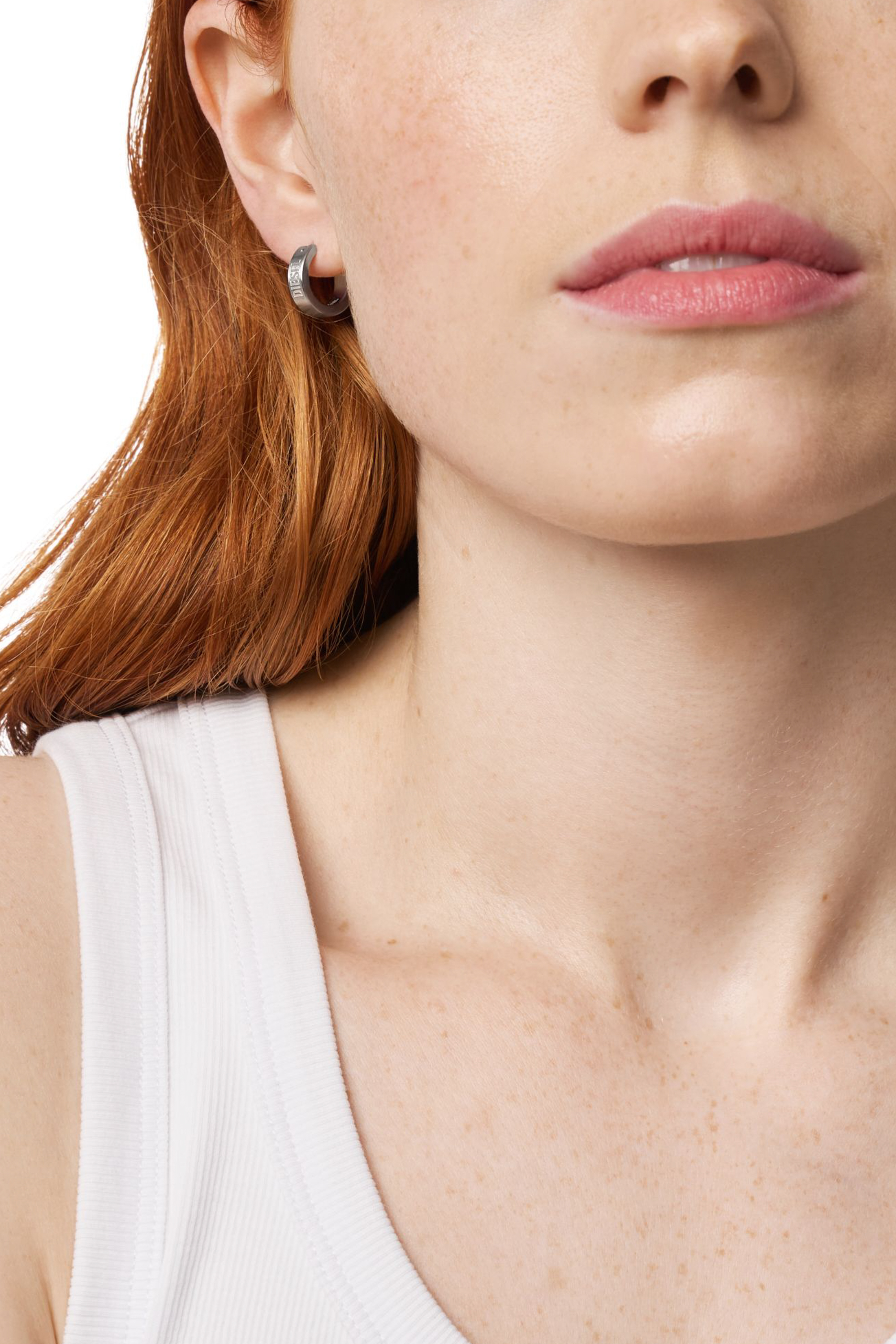 Diesel - DX1639040 JEWELLERY, Unisex's Stainless steel hoop earring in Silver - 3