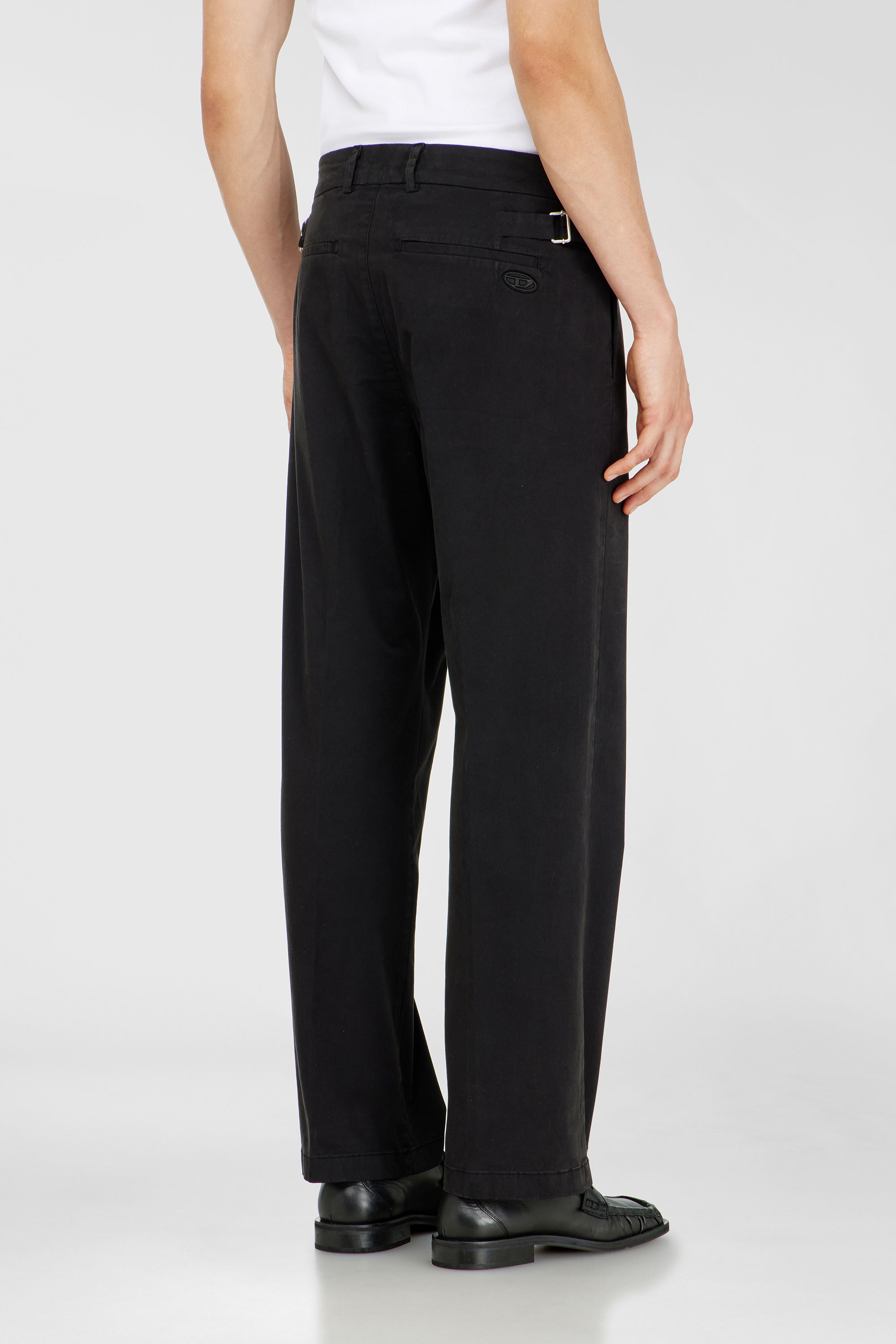 Diesel - P-LARS-VILLAGE-T92, Man's Cotton pants with side pockets in Black - 4