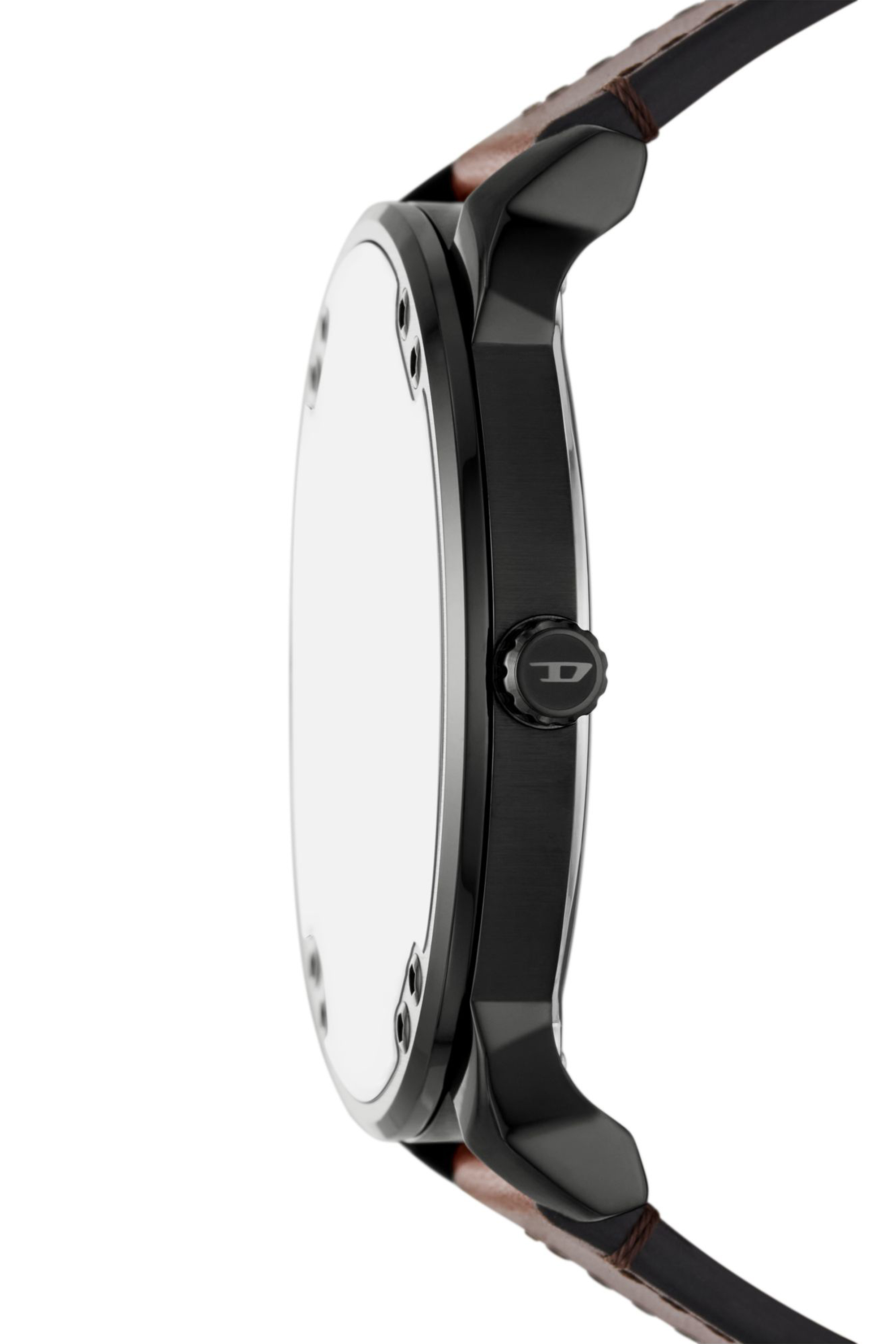 Diesel - DZ7492 WATCH, Man's Mega Chief Slim brown leather watch in Brown - 3