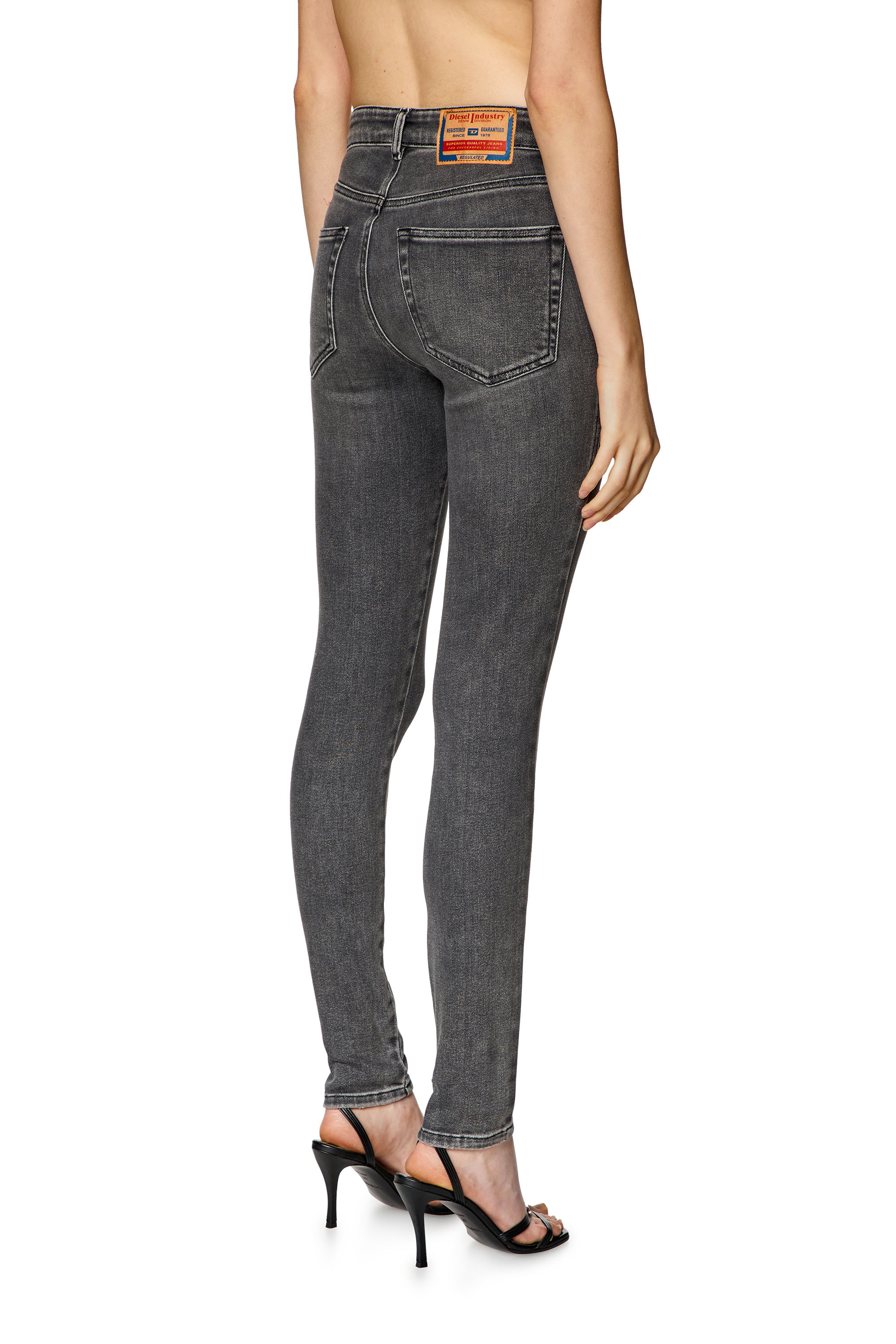 Diesel - Woman's Skinny Jeans 2017 Slandy 09H86, Black/Dark grey - 4