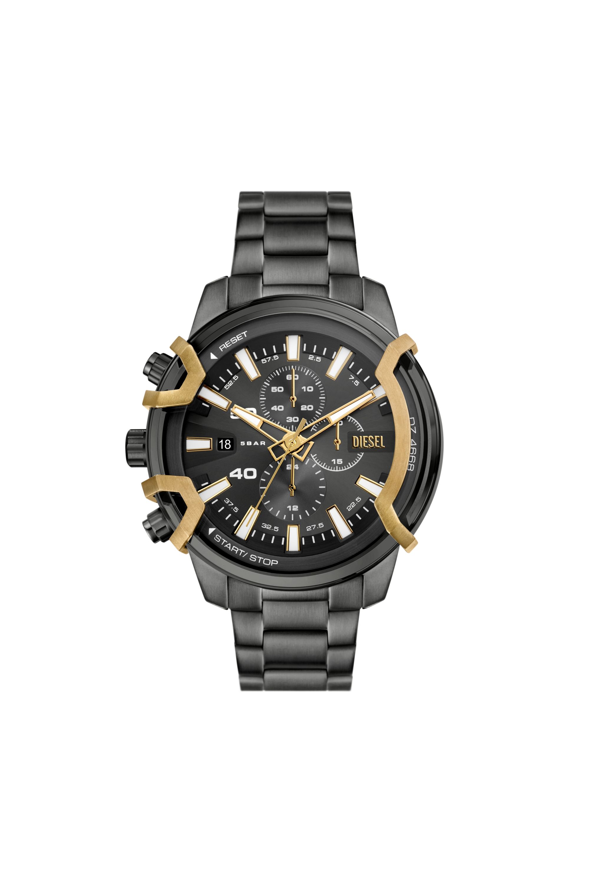 Diesel watch black and gold sale