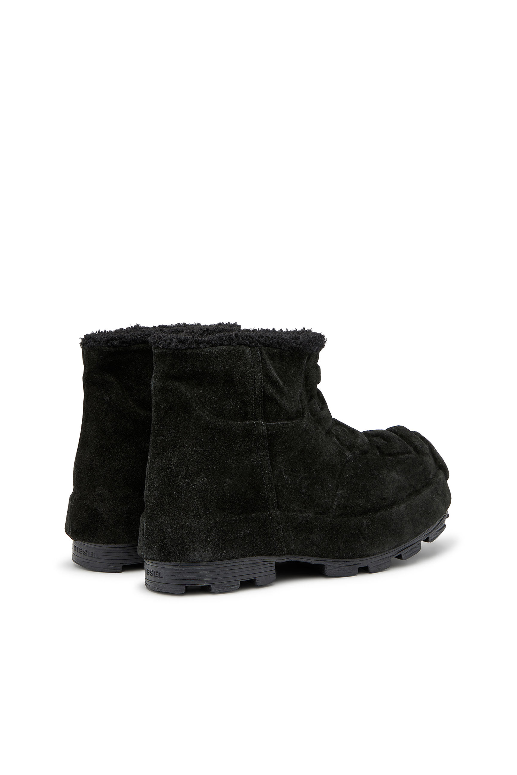 Diesel - D-HAMMER CH MD, Unisex's D-Hammer-Suede ankle boots with embossed logo in Black - 3