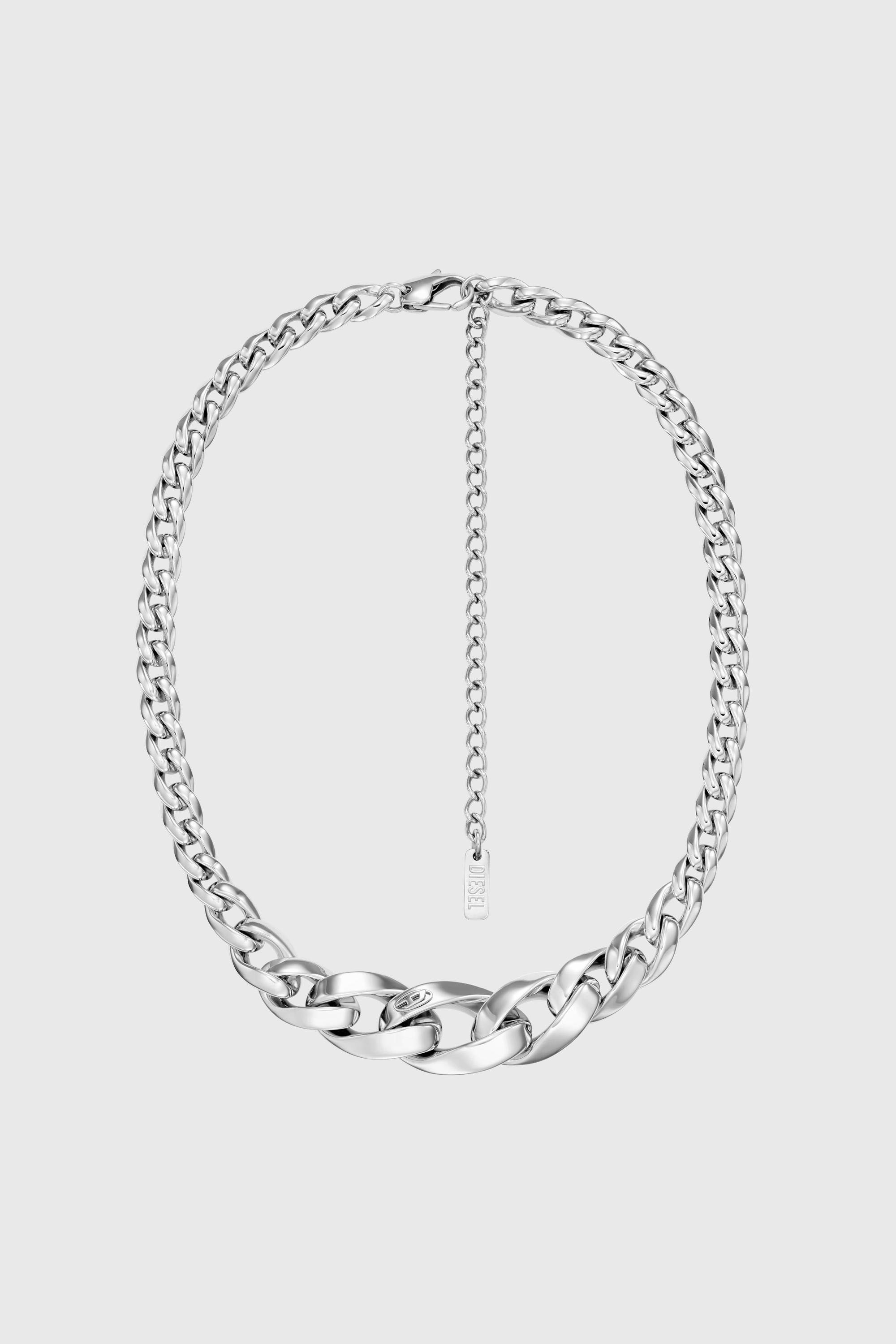 Diesel - DX1720040, Unisex's Stainless Steel Chain Necklace in Silver - 1