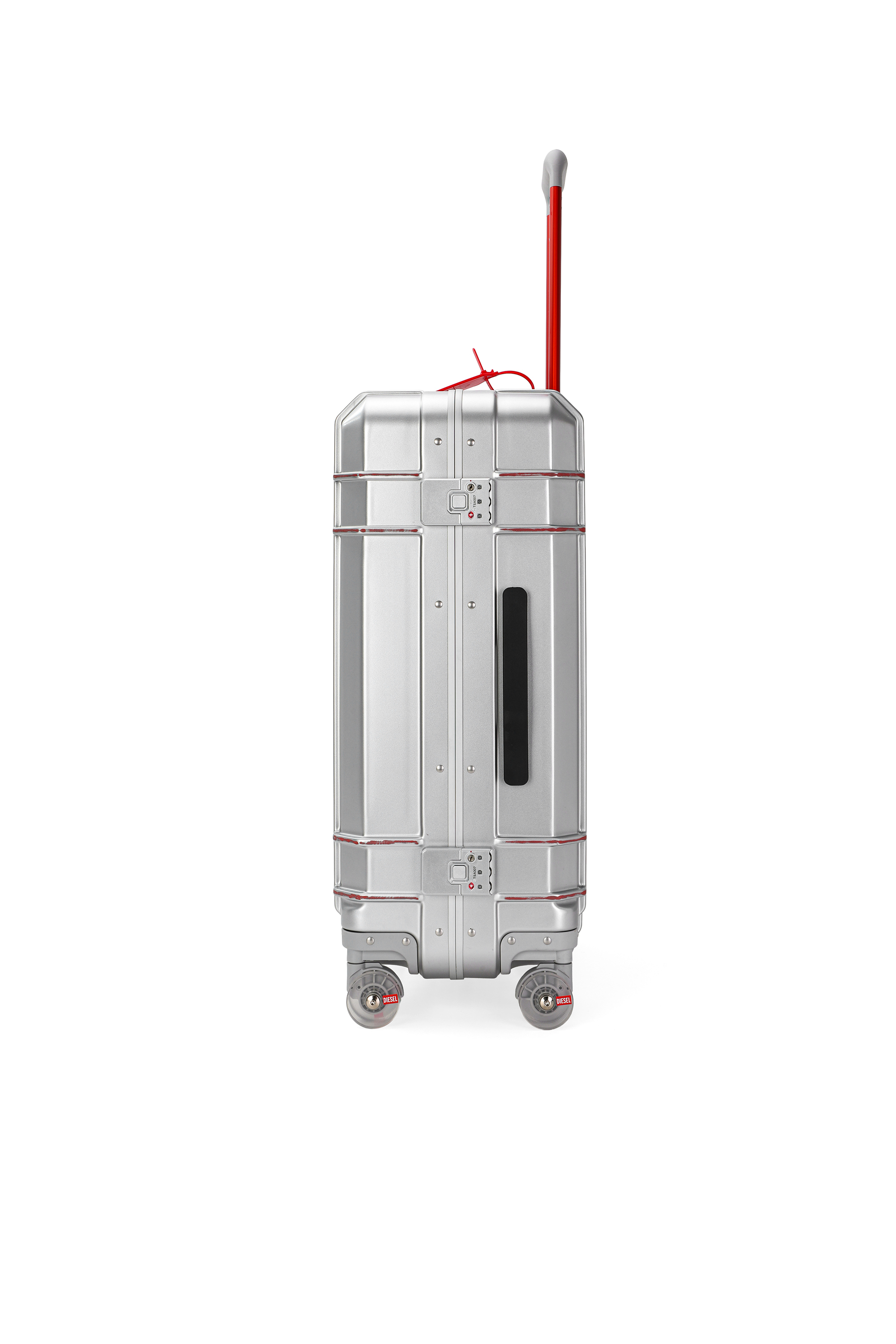 Diesel - DIESEL PC STRONG IMAGE TROLLEY- DSL003, Unisex's Rugged carry‑on suitcase 24" in Silver - 4