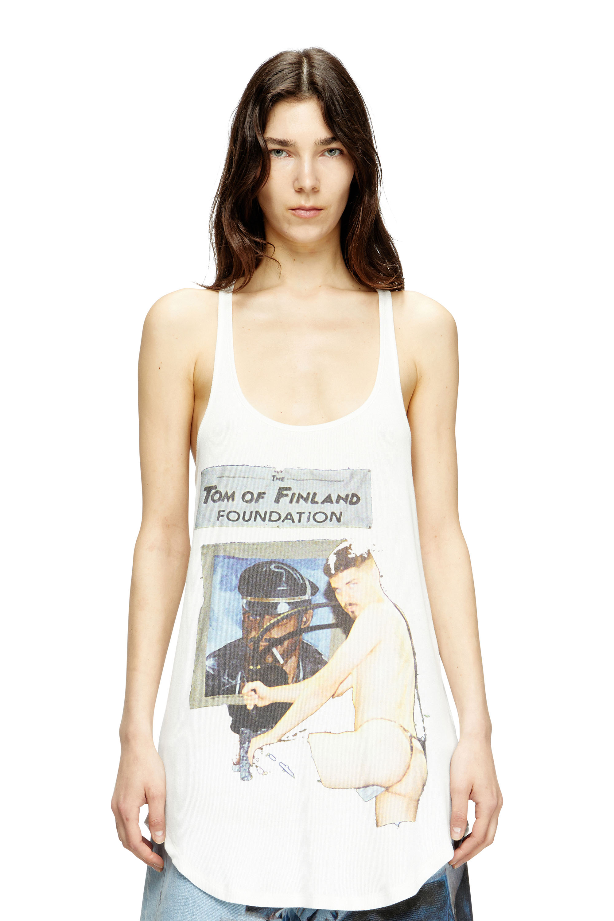 Diesel - PR-T-SHANRY-TOM25, Unisex's Tank top with graphic print in White - 1