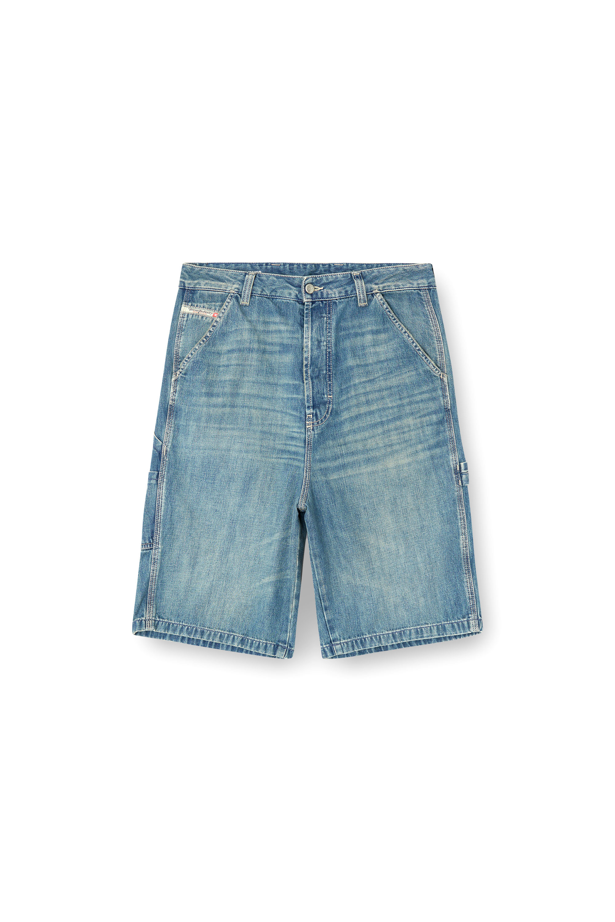 Diesel - D-LIVERY-W-SHORT, Man's Utility-style denim shorts in Light Blue - 2