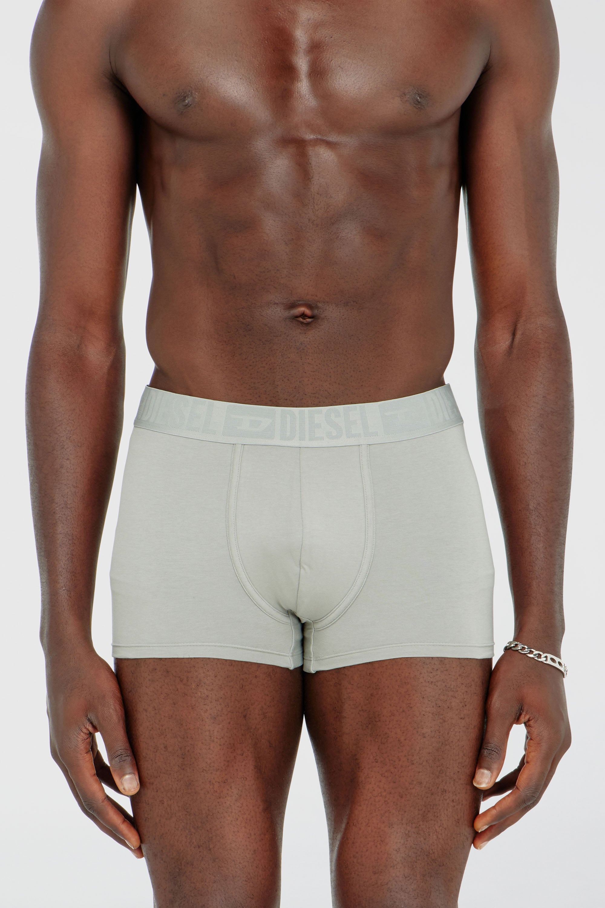 Diesel - MIKE-D-CORE-3PACK, Man's Three-pack of stretch cotton boxer briefs with tonal waistband in Gray/Black - 2
