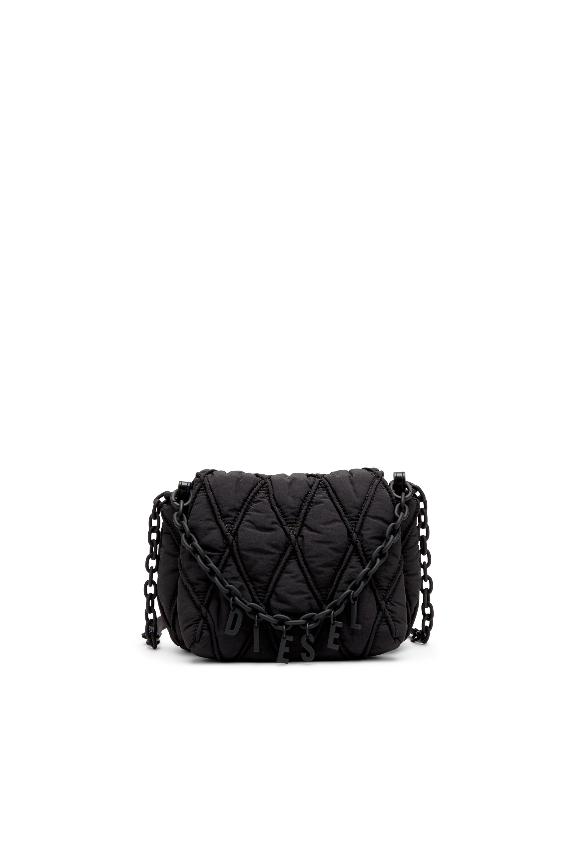 Diesel - CHARM-D SHOULDER S, Woman's Charm-D S-Small shoulder bag in quilted nylon in Black - 1