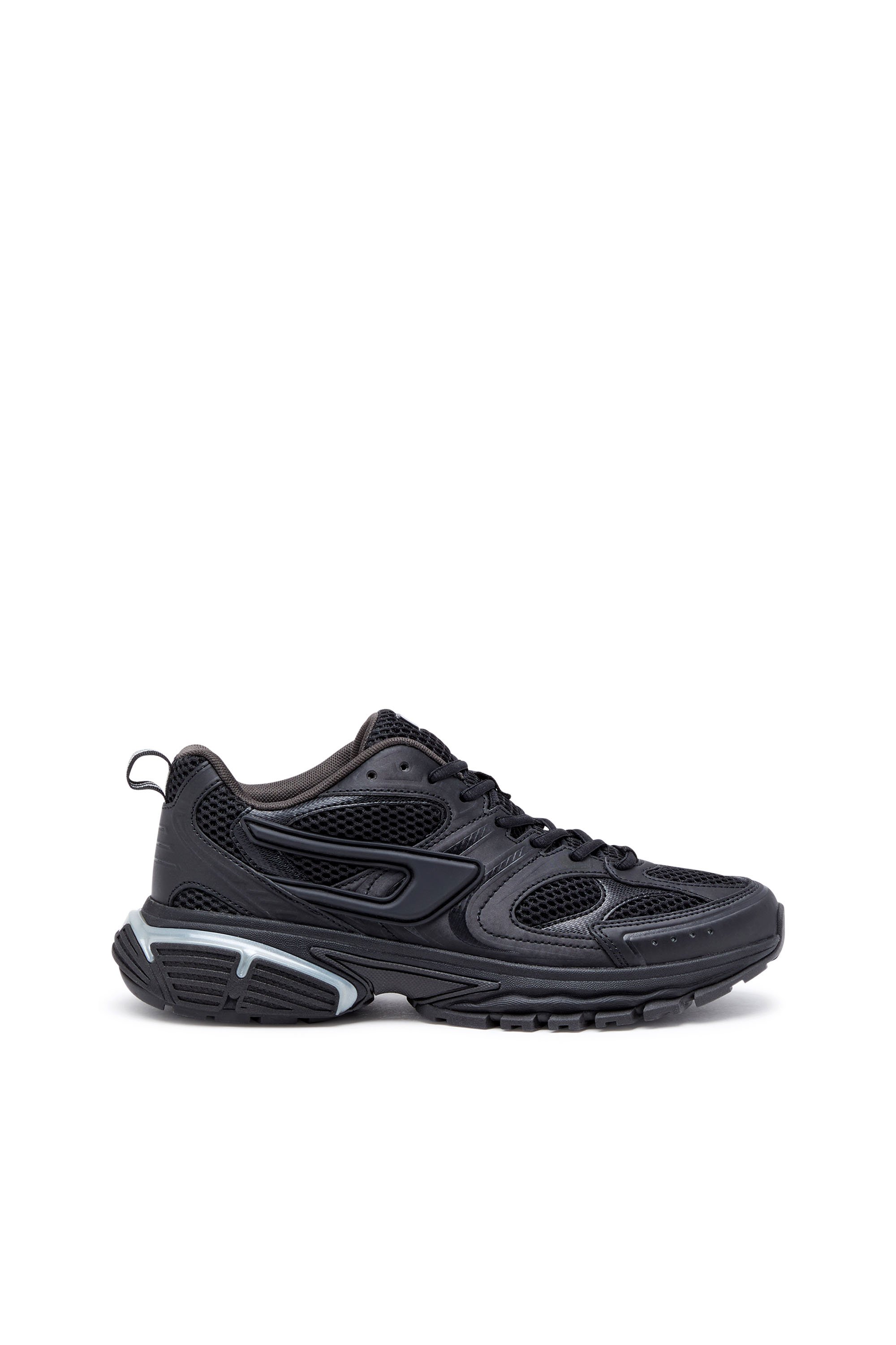 Diesel - S-SERENDIPITY PRO-X1, Man's S-Serendipity Pro-X1 - Mesh sneakers with embossed overlays in Black - 1