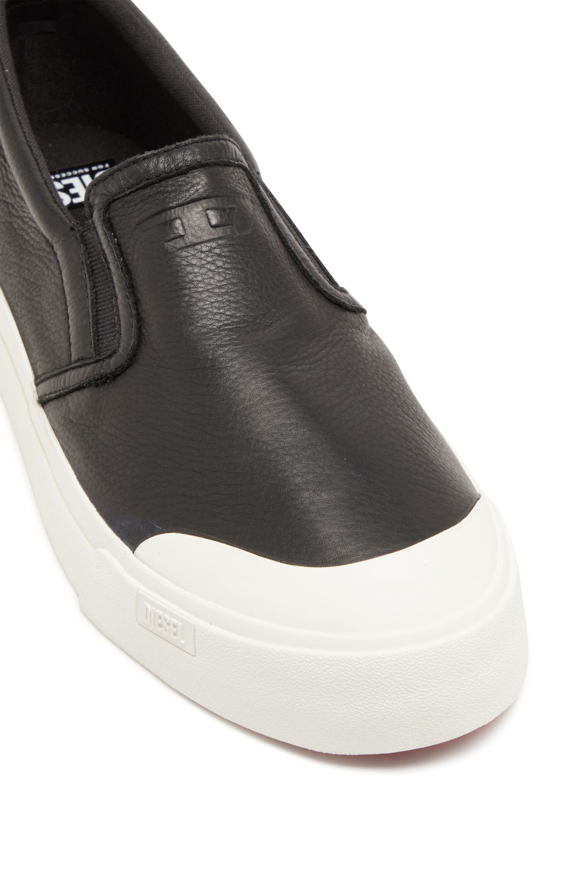 Diesel - S-ATHOS SLIP ON, Man's S-Athos-Slip-on sneakers in plain leather in Black - 6