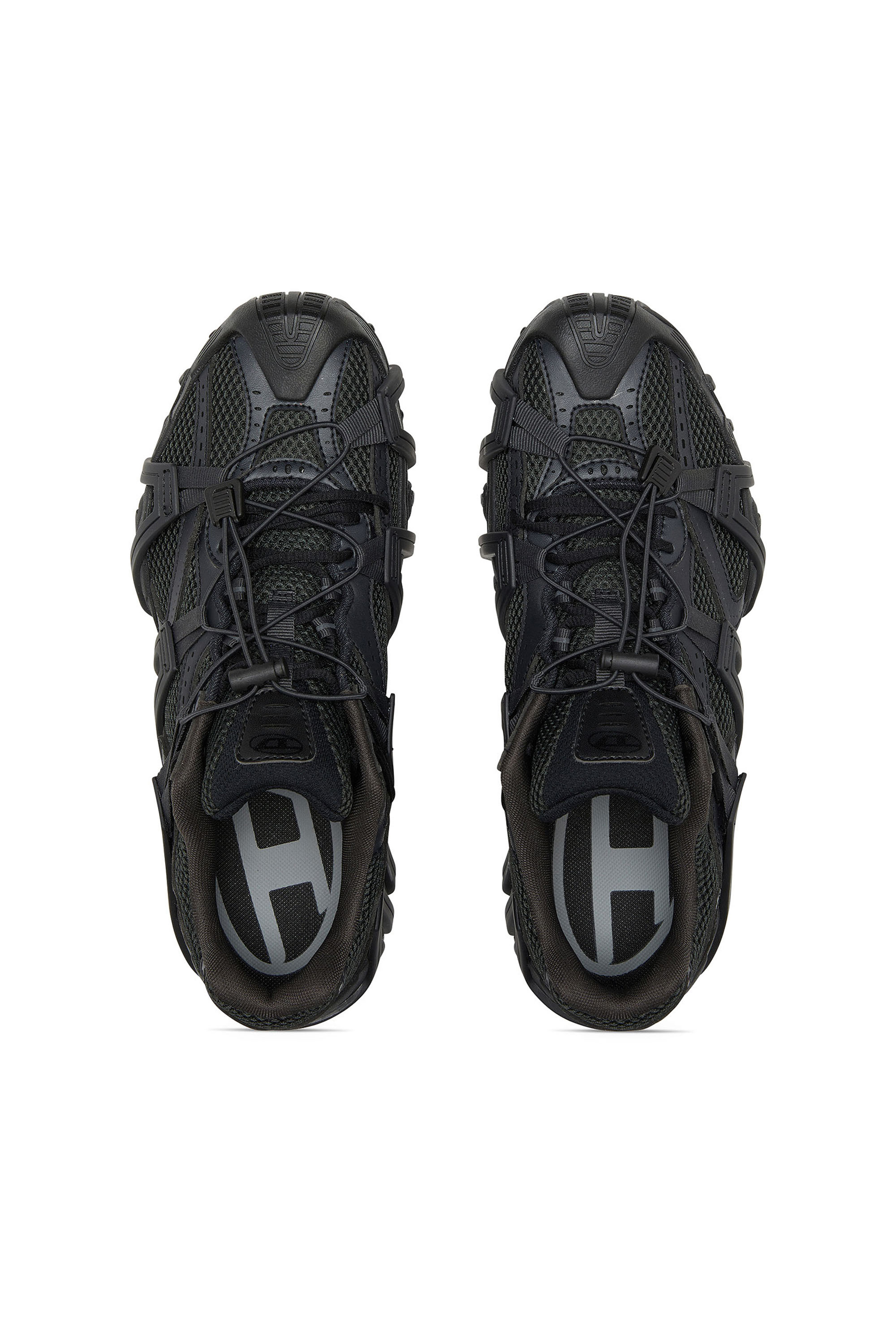 Diesel - S-PROTOTYPE CR LACE X, Man S-Prototype Cr-Mesh and PU sneakers with double lacing in Black - Image 5