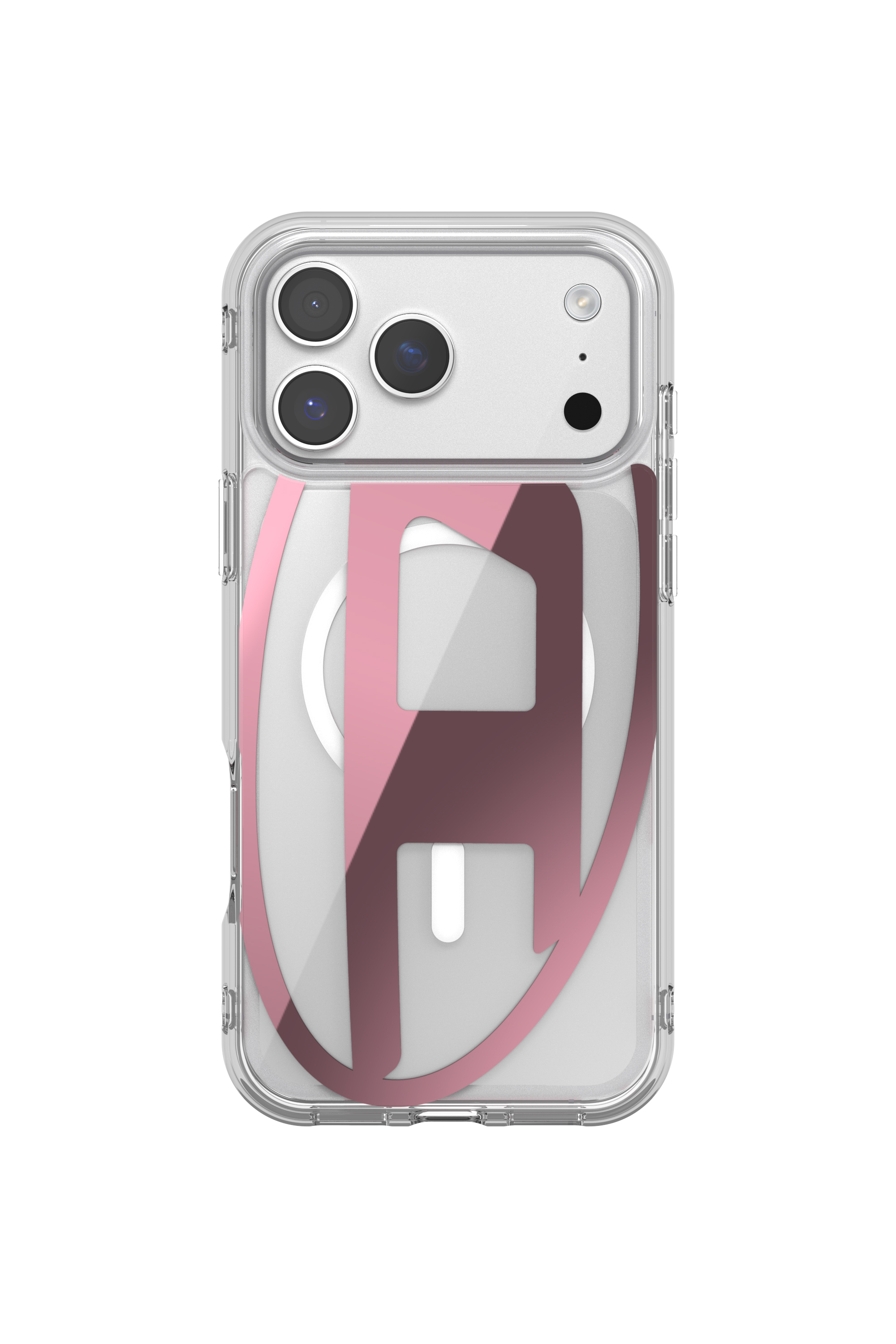 Diesel - 60422 AOP CASE, Unisex's Oval D metallic case with magsafe for iPhone 17 Pro Max in Pink - 2