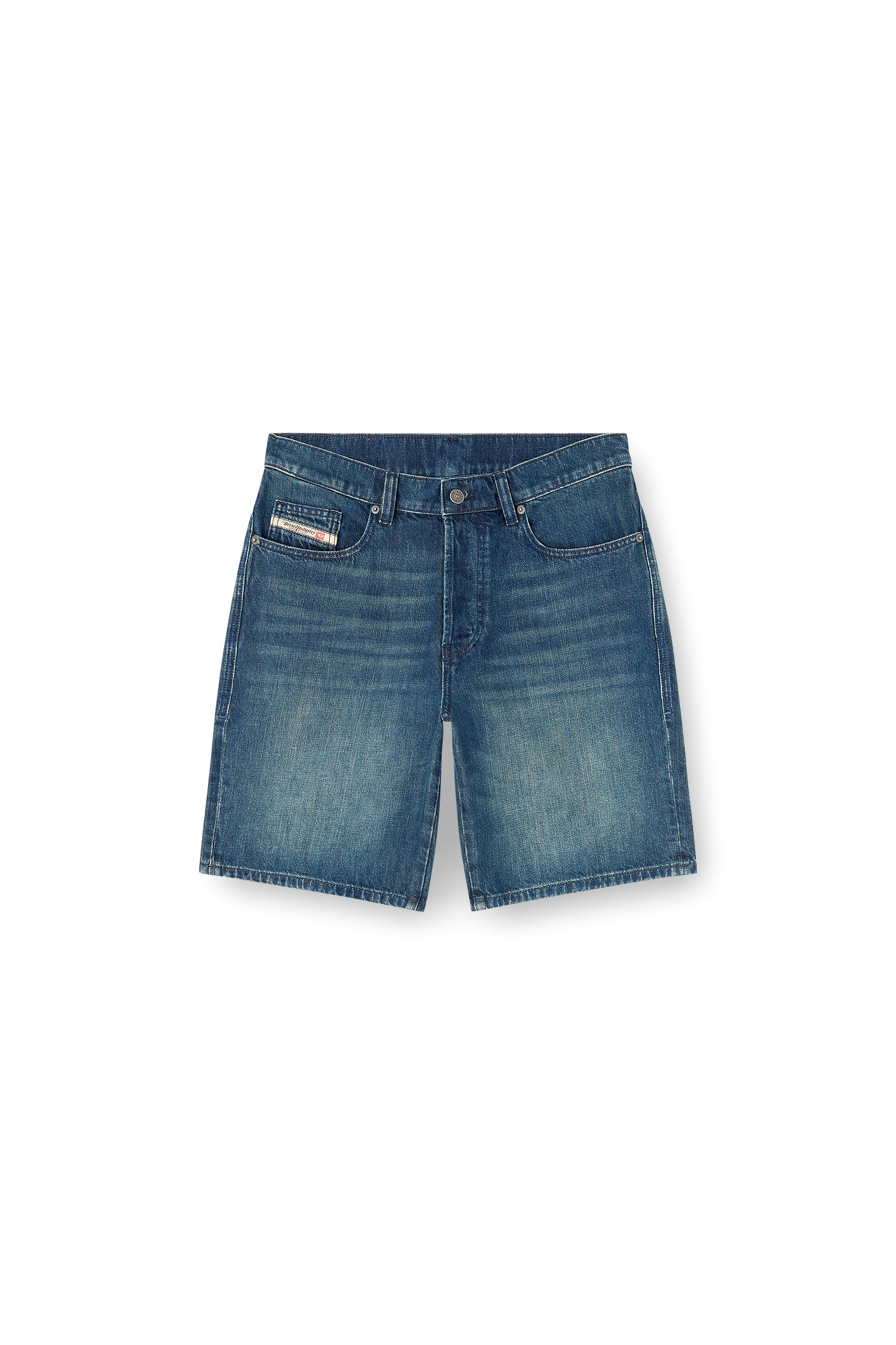 Diesel - REGULAR-SHORT, Man's Denim shorts with a clean look in Blue - 3