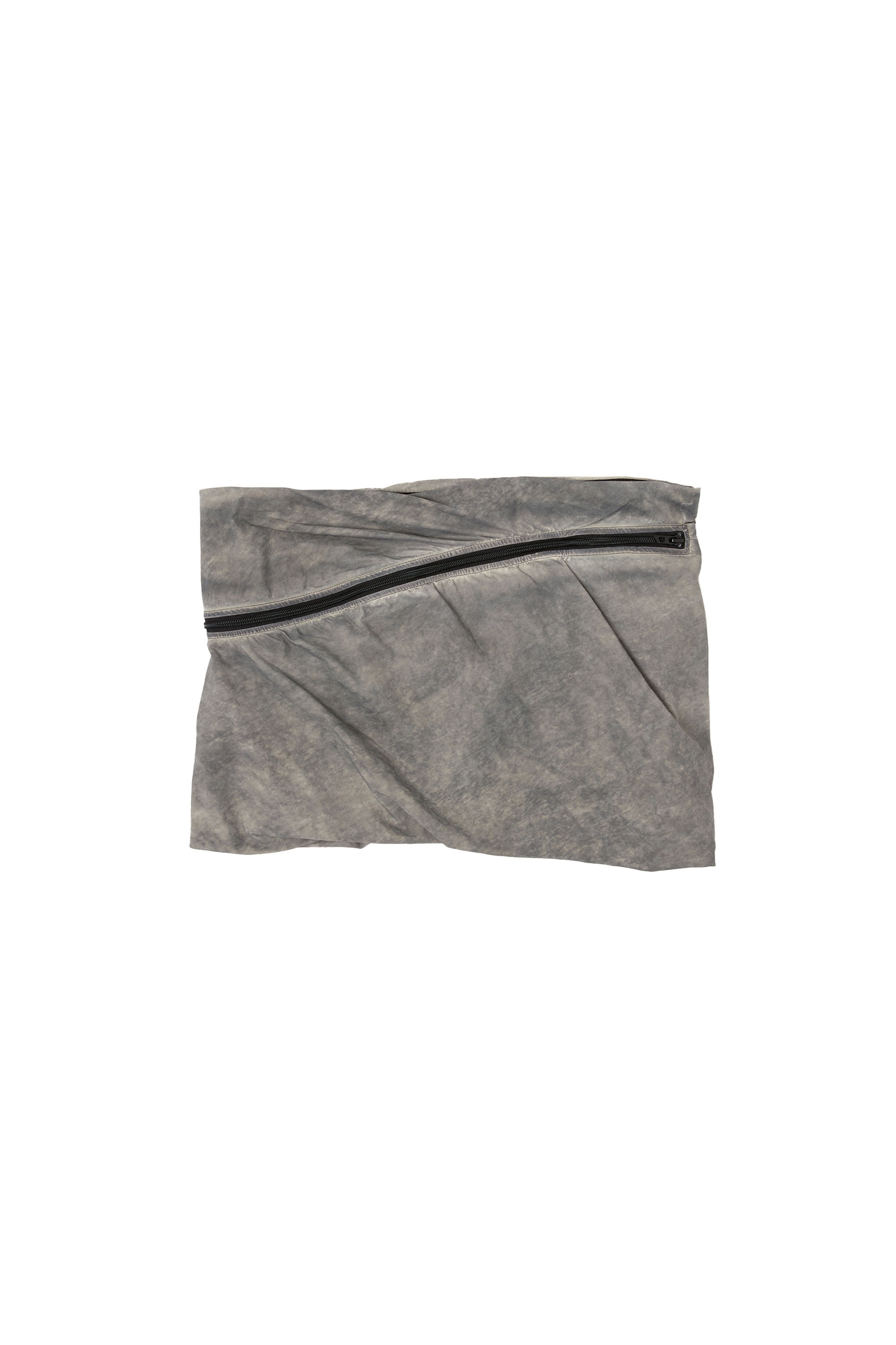 Diesel - O-RIGIN, Woman's Bubble skirt with wrap around pocket in Grey - 4