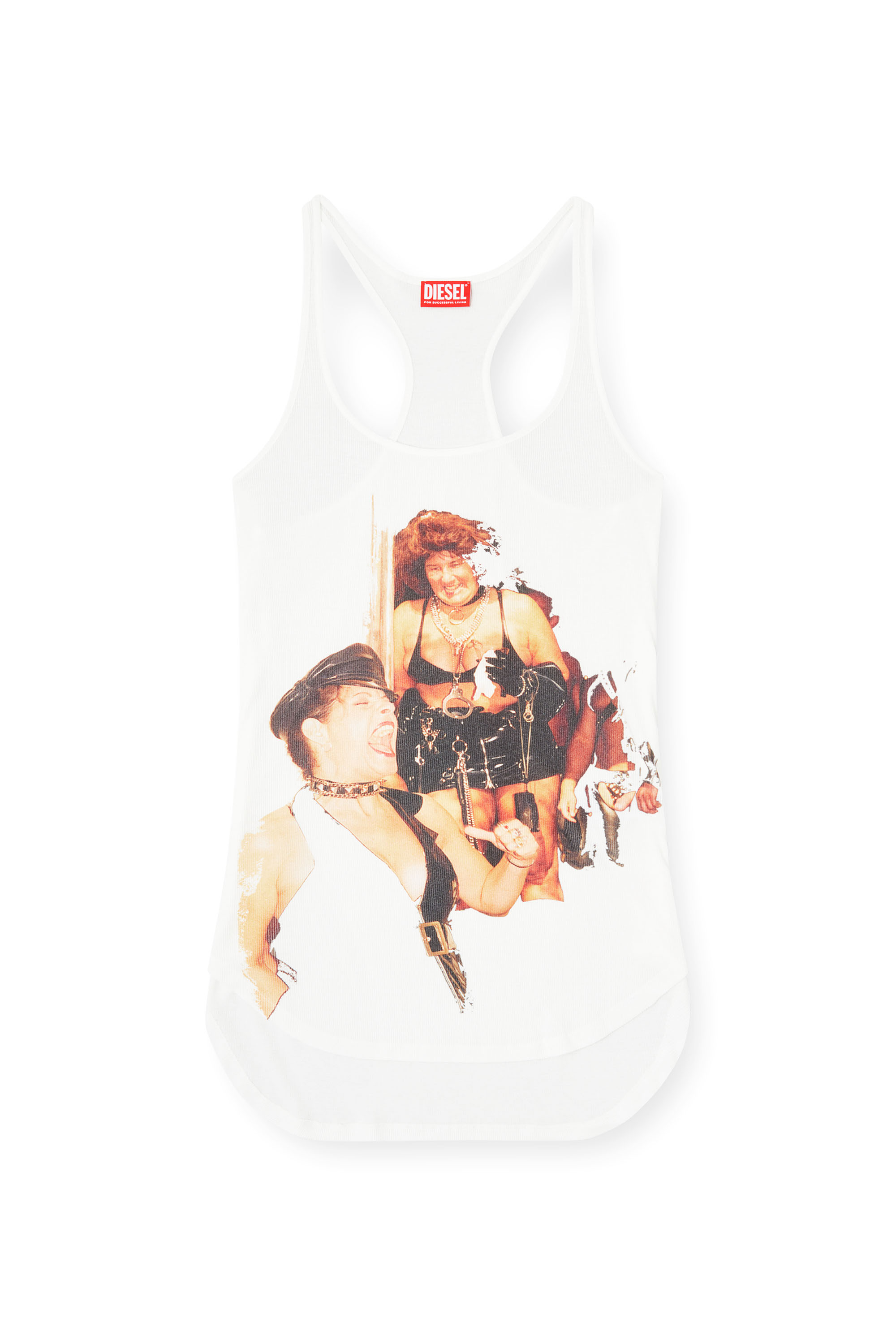 Diesel - PR-T-SHANRY-W-TOM25, Unisex's Tank top with graphic print in White - 4