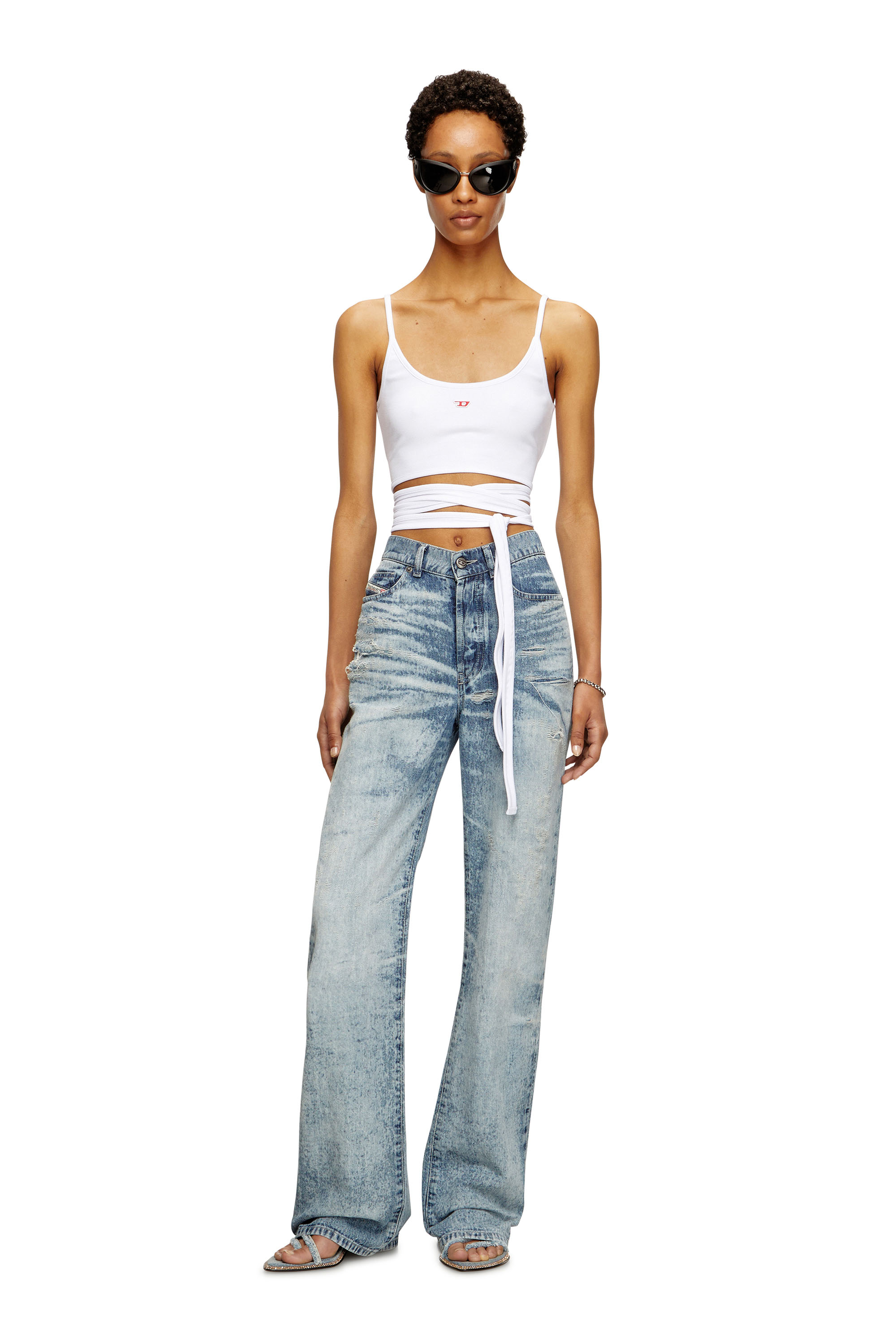 Diesel - Woman's Regular Jeans 1971 D-Sent 068TY, Light Blue - 1