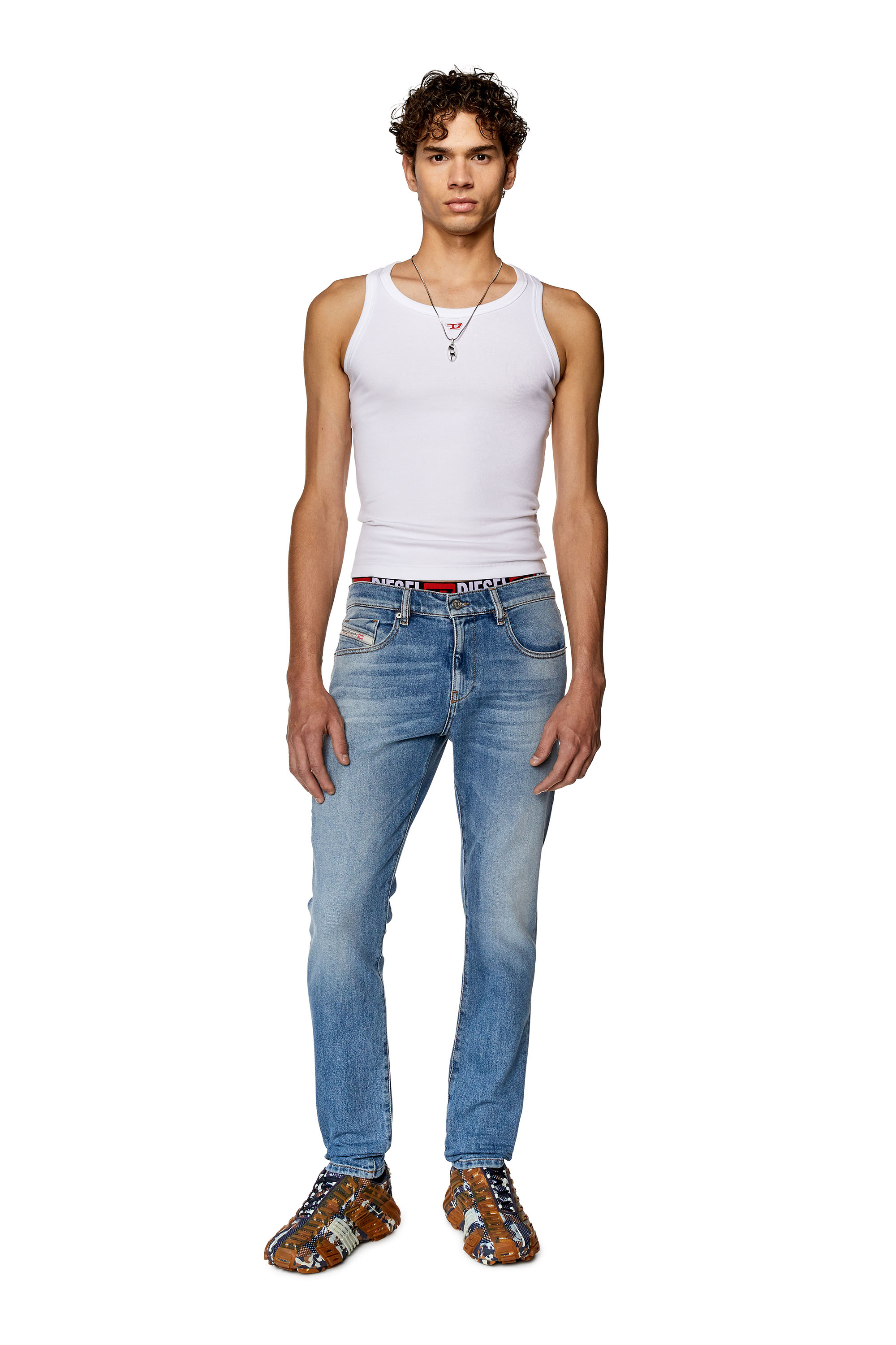 Diesel - Slim Jeans 2019 D-Strukt 09F81, Medium blue - Image 4