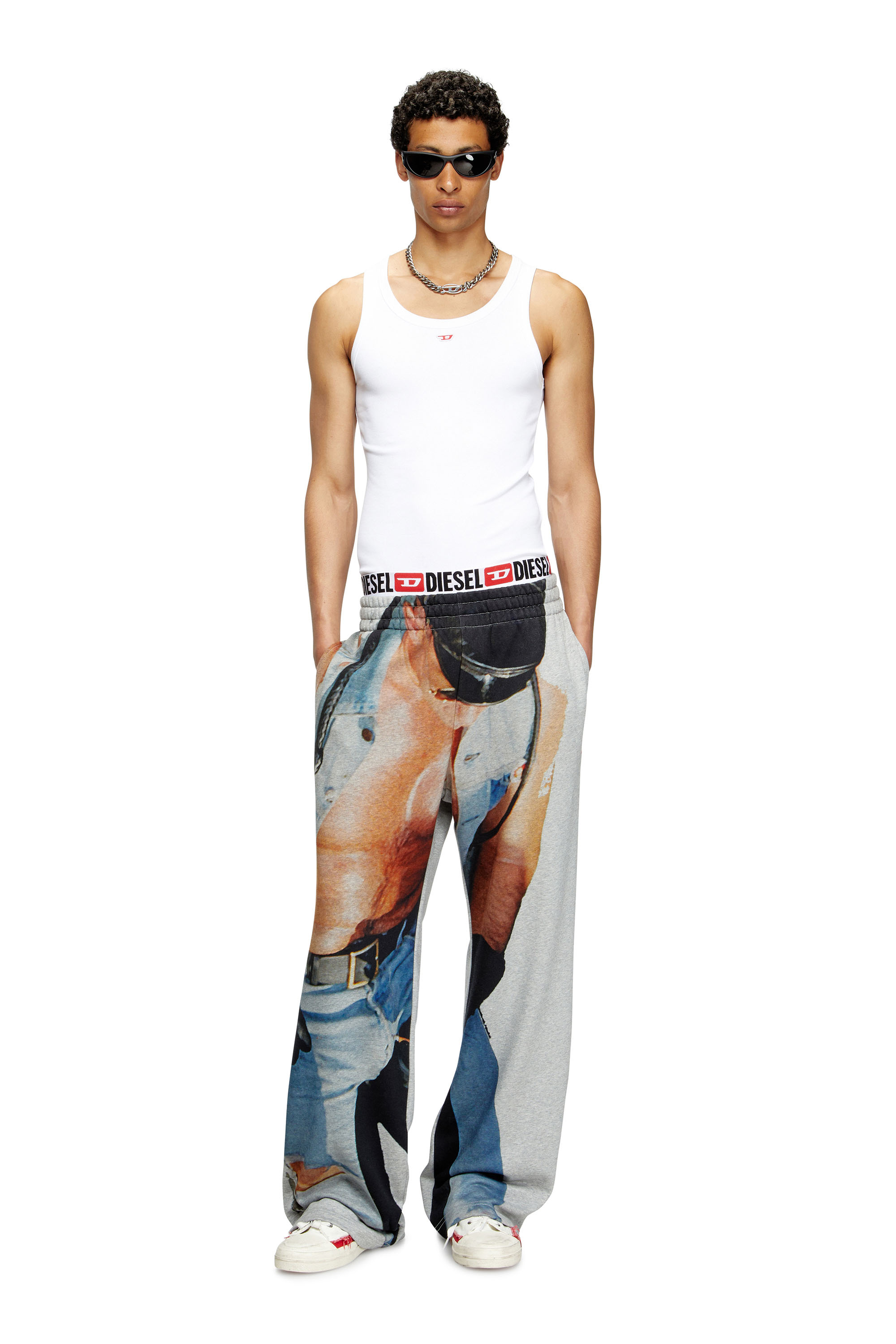 Diesel - PR-P-MARTAINS-TOM25, Unisex's Sweatpants with graphic print in Grey - 2