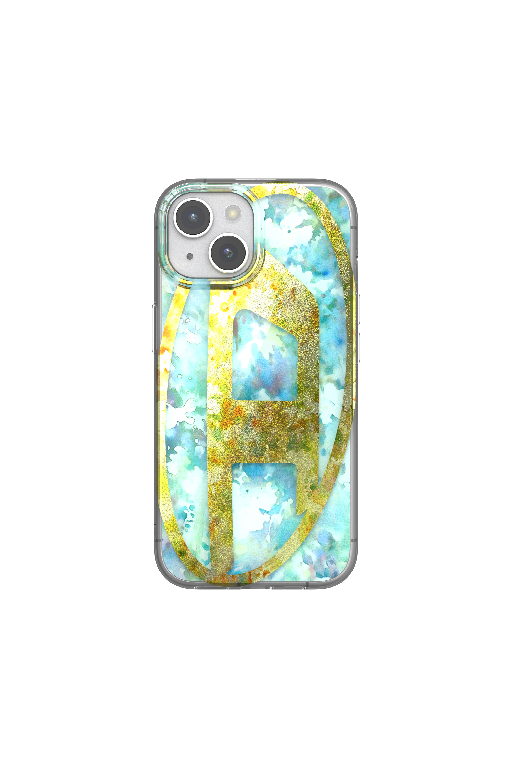 Diesel - 60063 AOP CASE, Unisex's Floral Case for iP 15 in Yellow/Blue - 2