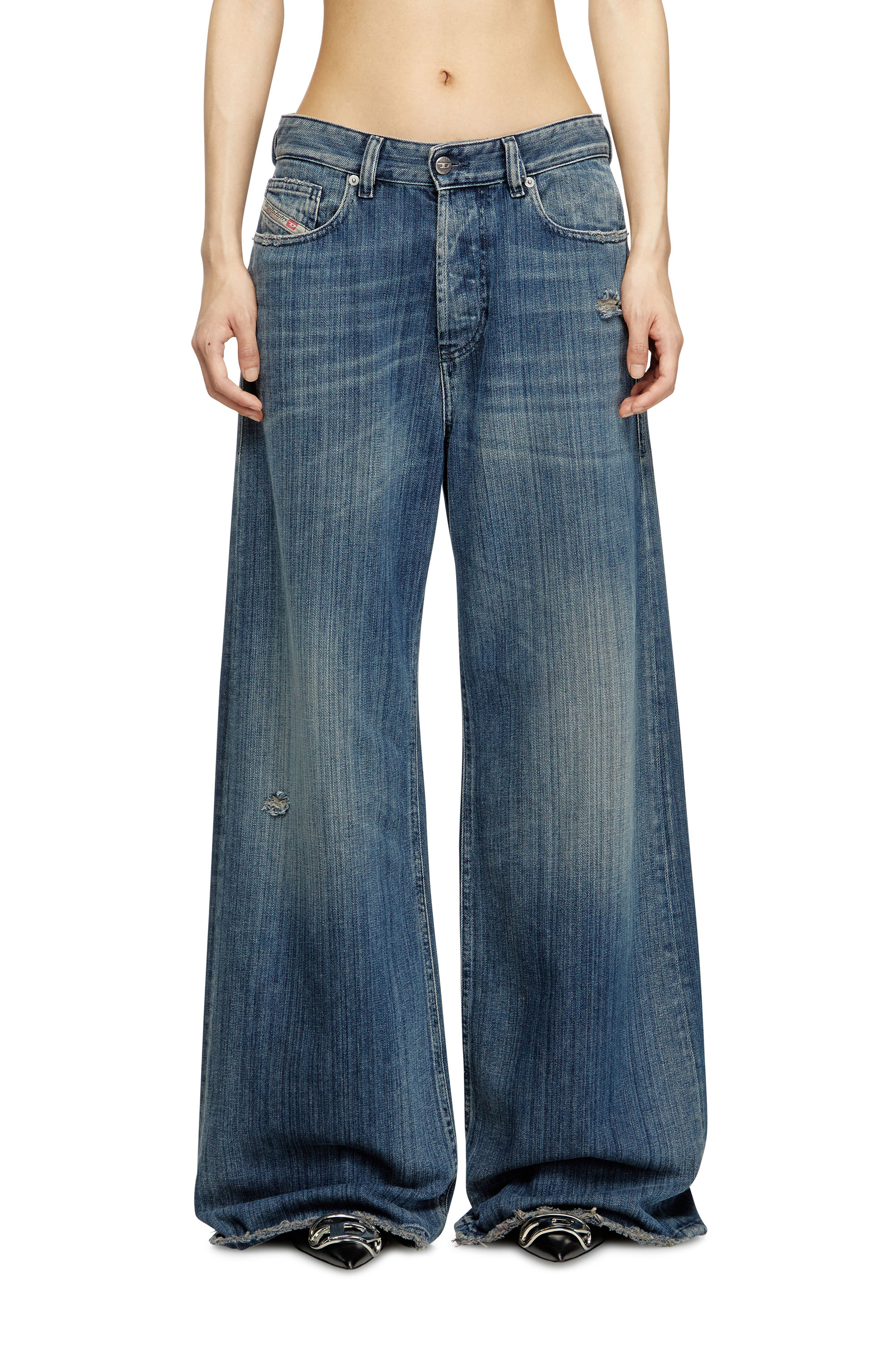 Relaxed Jeans 1996 D-Sire 09M09, Dark Blue Diesel - Woman's Relaxed Jeans 1996 D-Sire 09M09, Dark Blue - 3