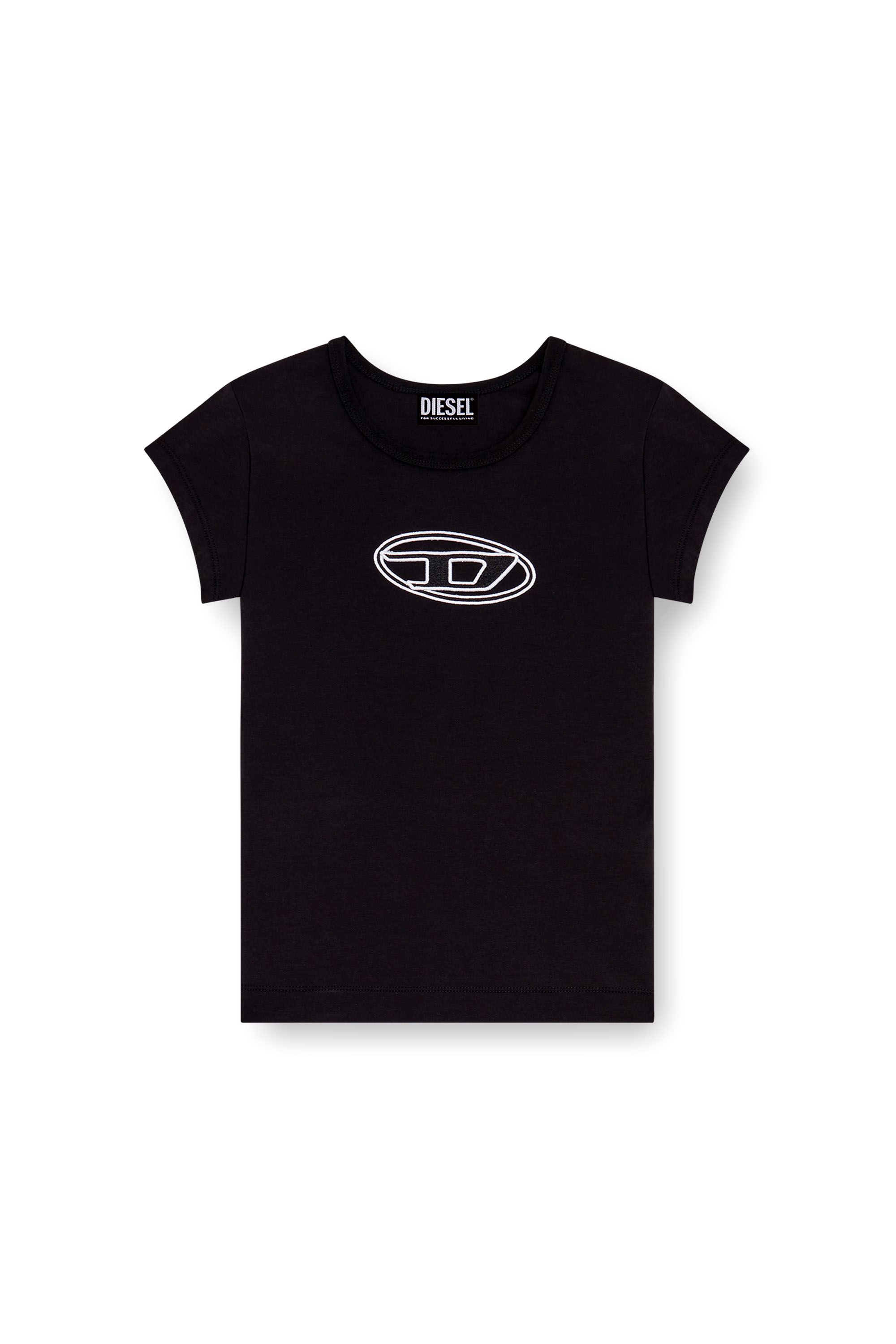 T-ANGIE Woman: Cotton T-shirt with cut-out D logo | Diesel