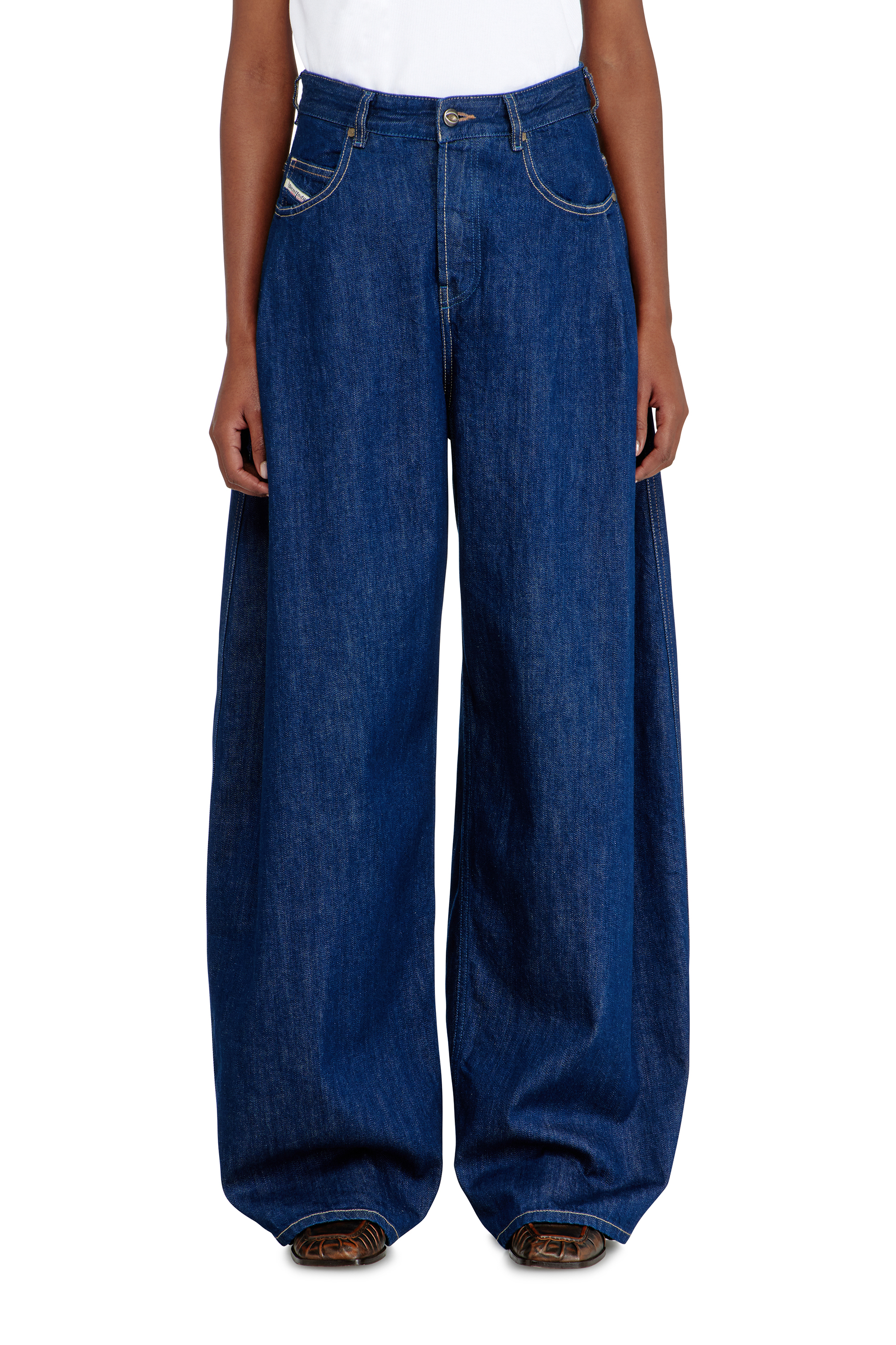 Diesel - Woman's Relaxed Jeans 1987 D-Khelz 09Q09, Dark Blue - 4