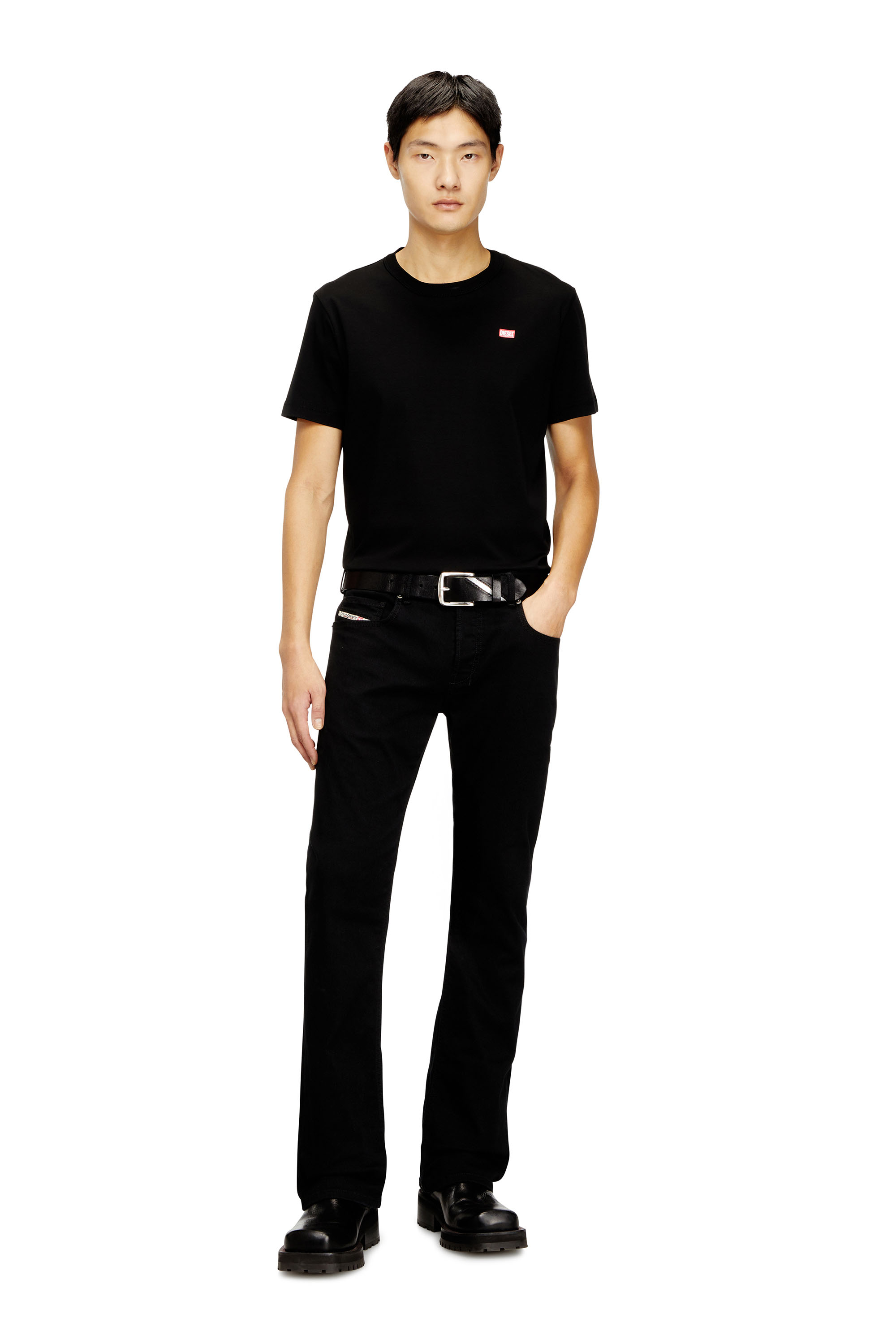 Diesel - T-MIEGOR-K77, Man's T-shirt in mercerised cotton in Black - 2