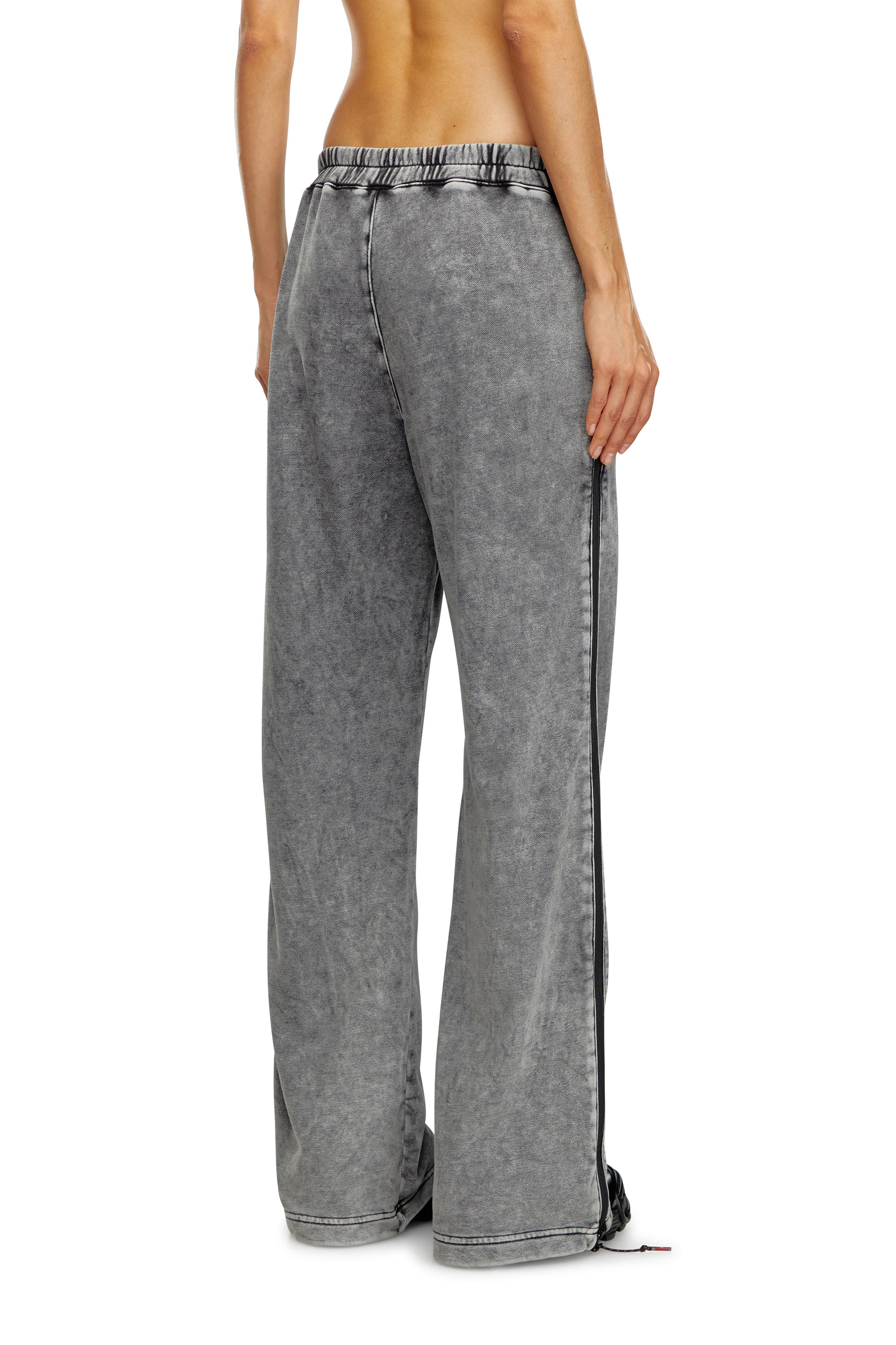 Diesel - AWSB-DELANEY-HT51, Woman's Faded track pants with zip sides in Grey - 3