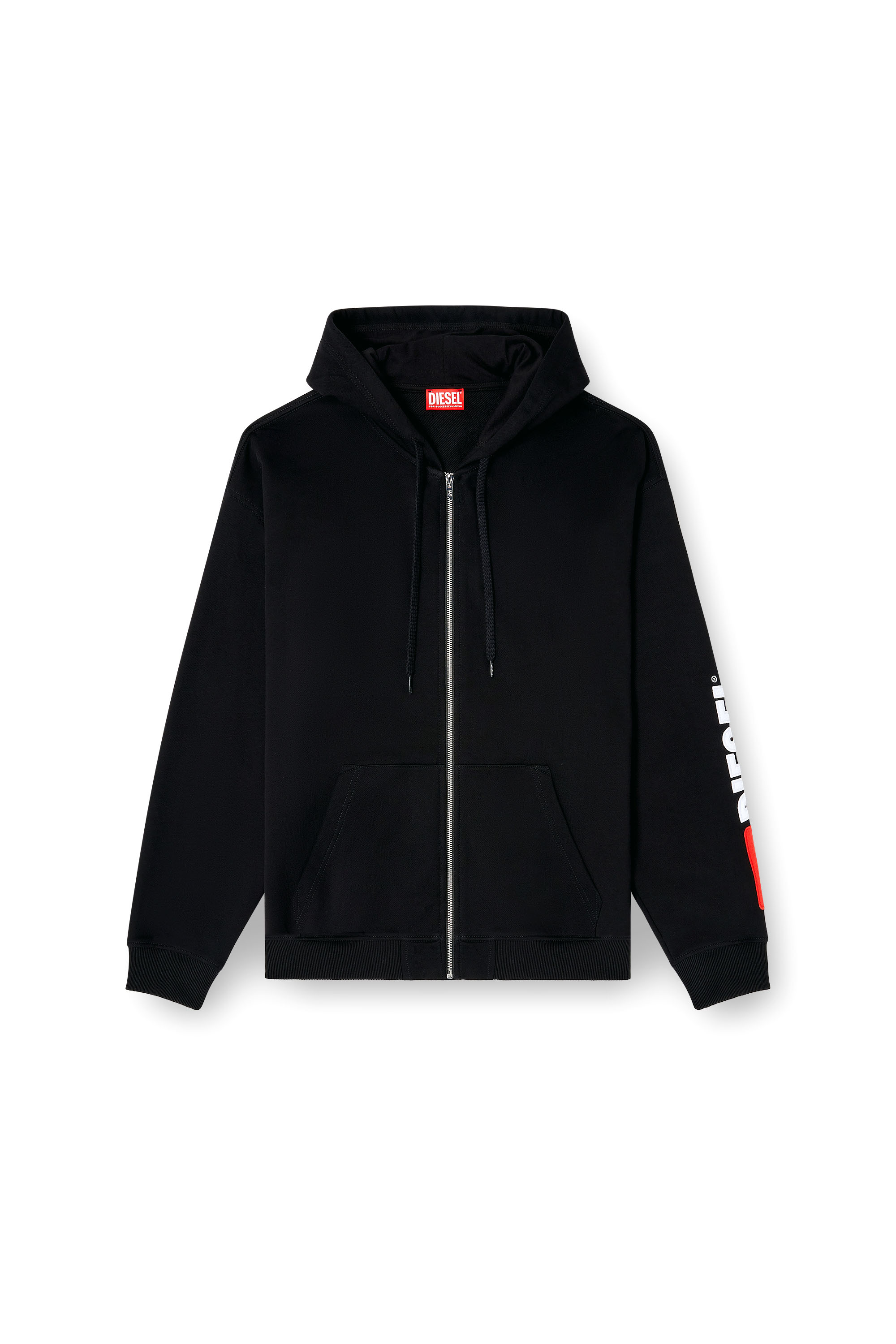 Diesel - S-BOXT-ZIP-HOOD-DIV, Man's Hoodie with logo patch embroidery in null - 3
