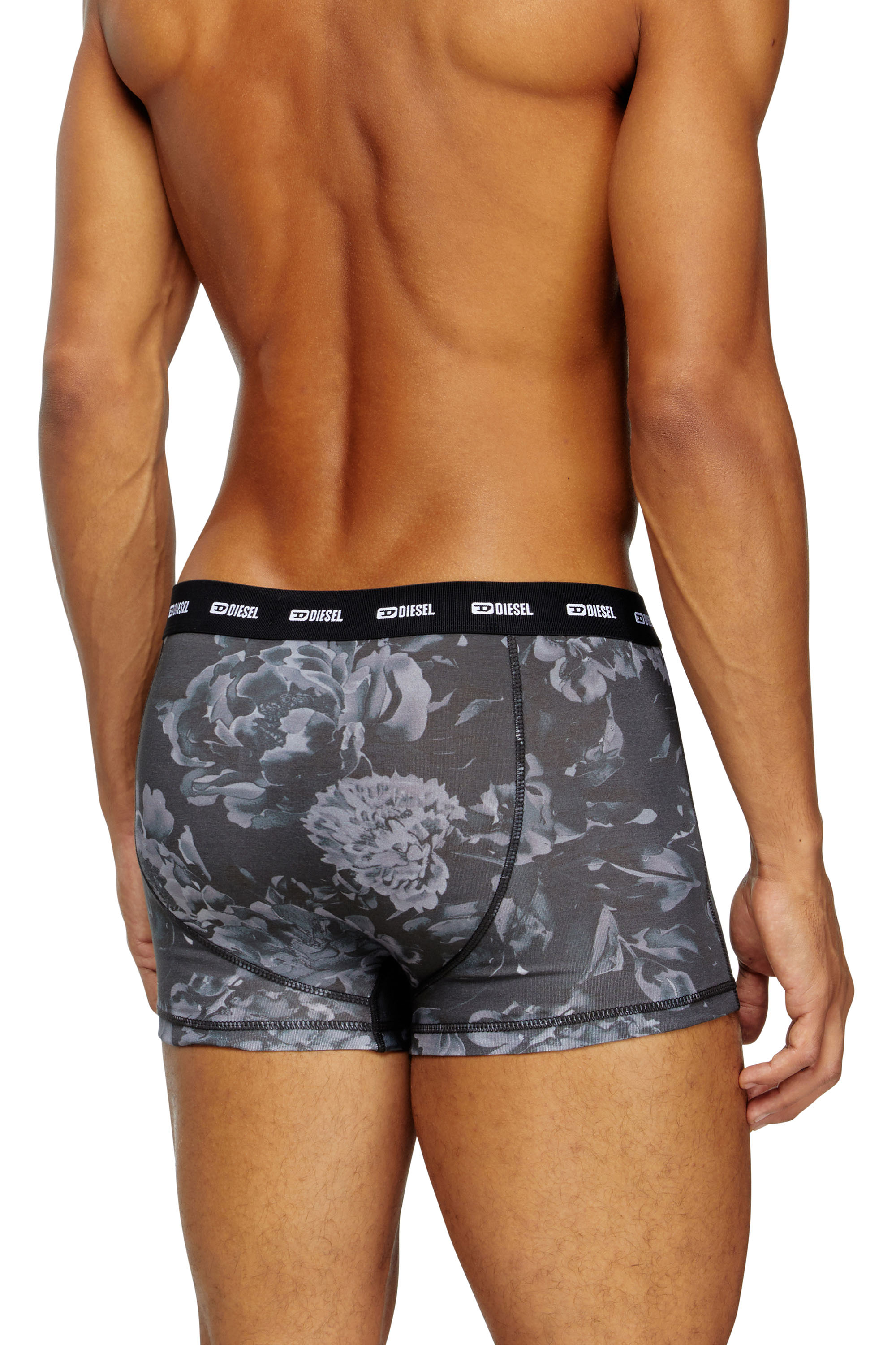 Diesel - DAMIEN-UTLT, Man's Boxer briefs with Flower print in Grey - 2