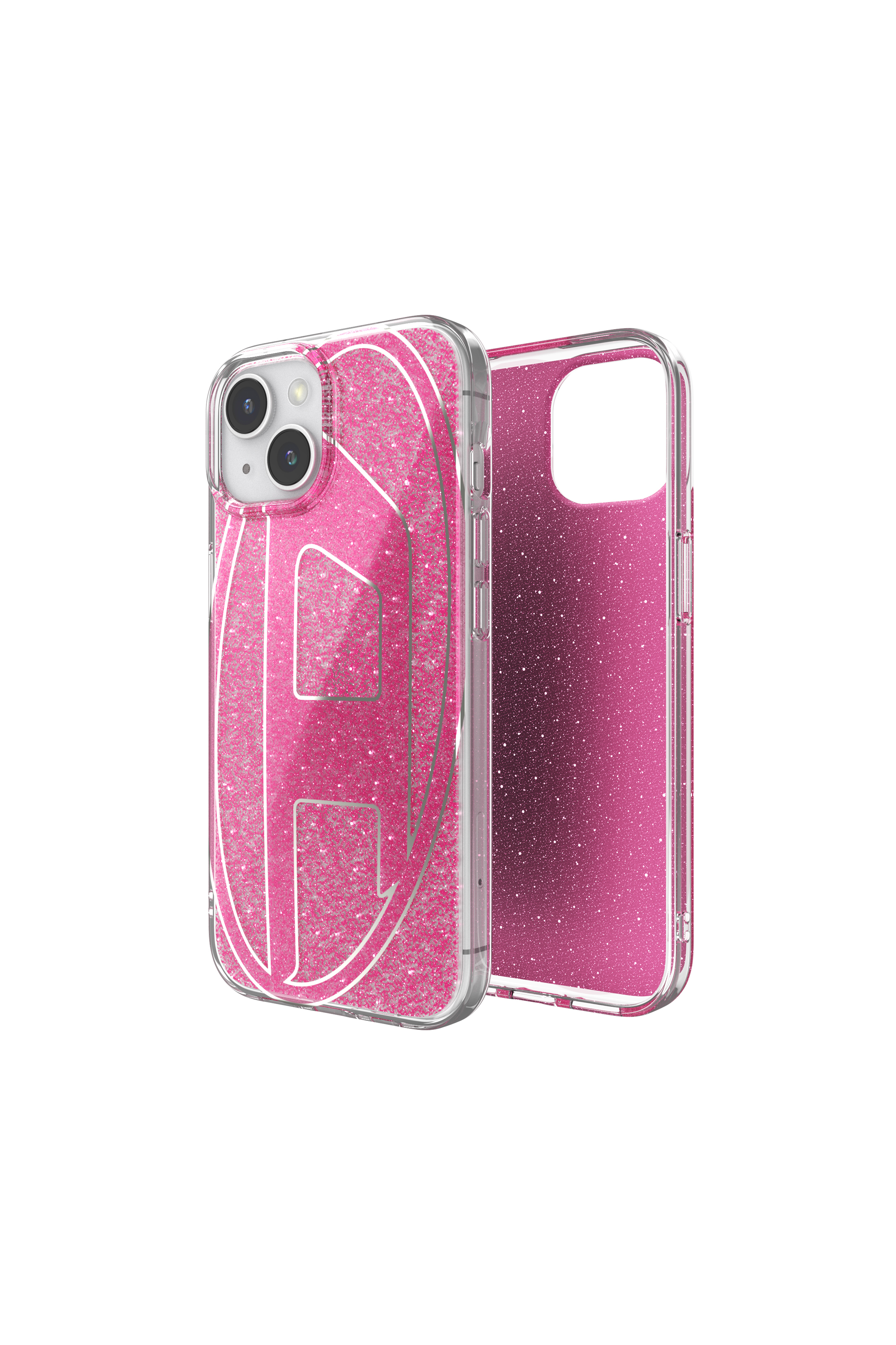 Diesel - 60035 AOP CASE, Unisex's Glitter Case for iP 15 in Pink - 1