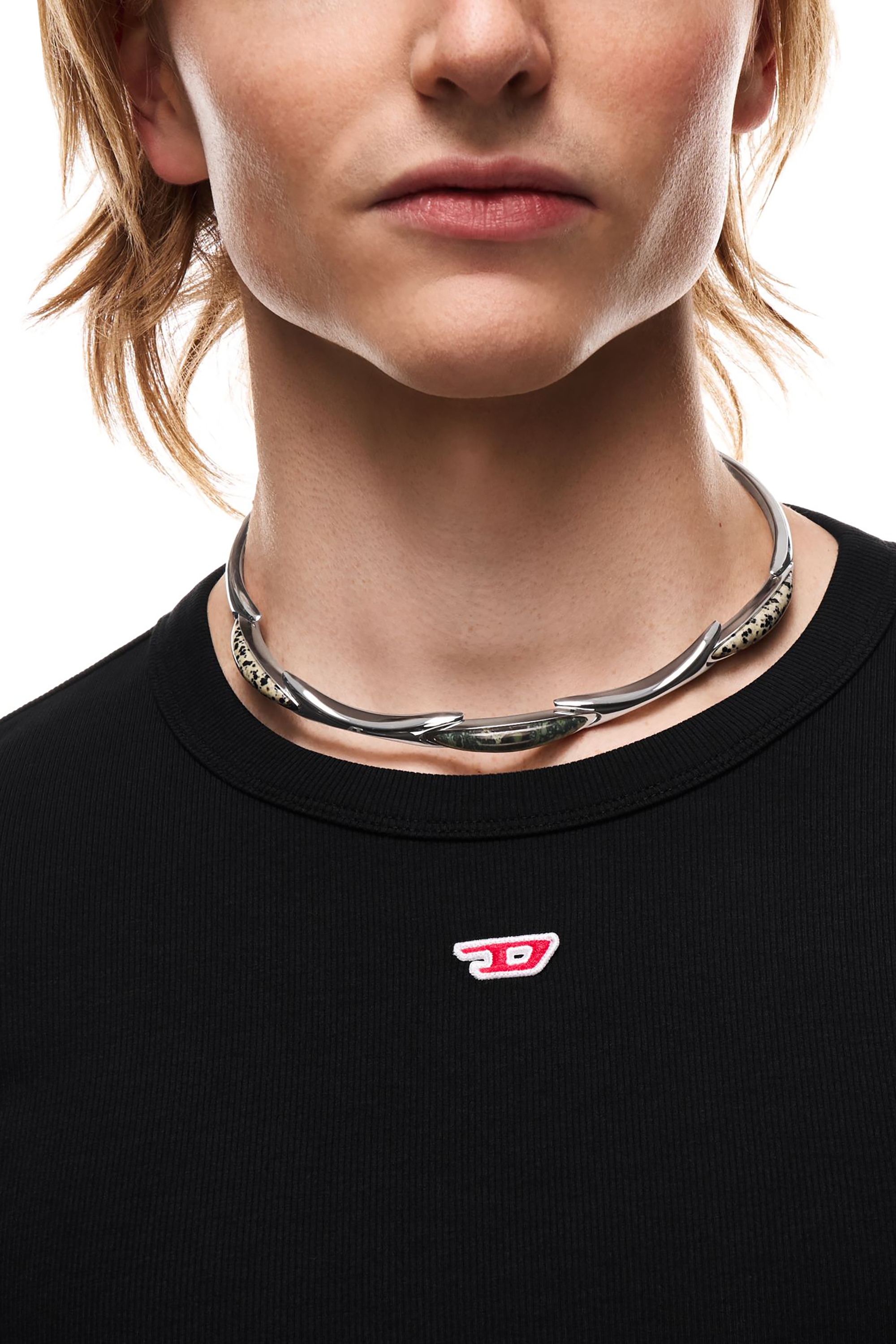 Diesel - DX167740 JEWELLERY, Unisex's Stainless Steel Choker Necklace in Silver - 3