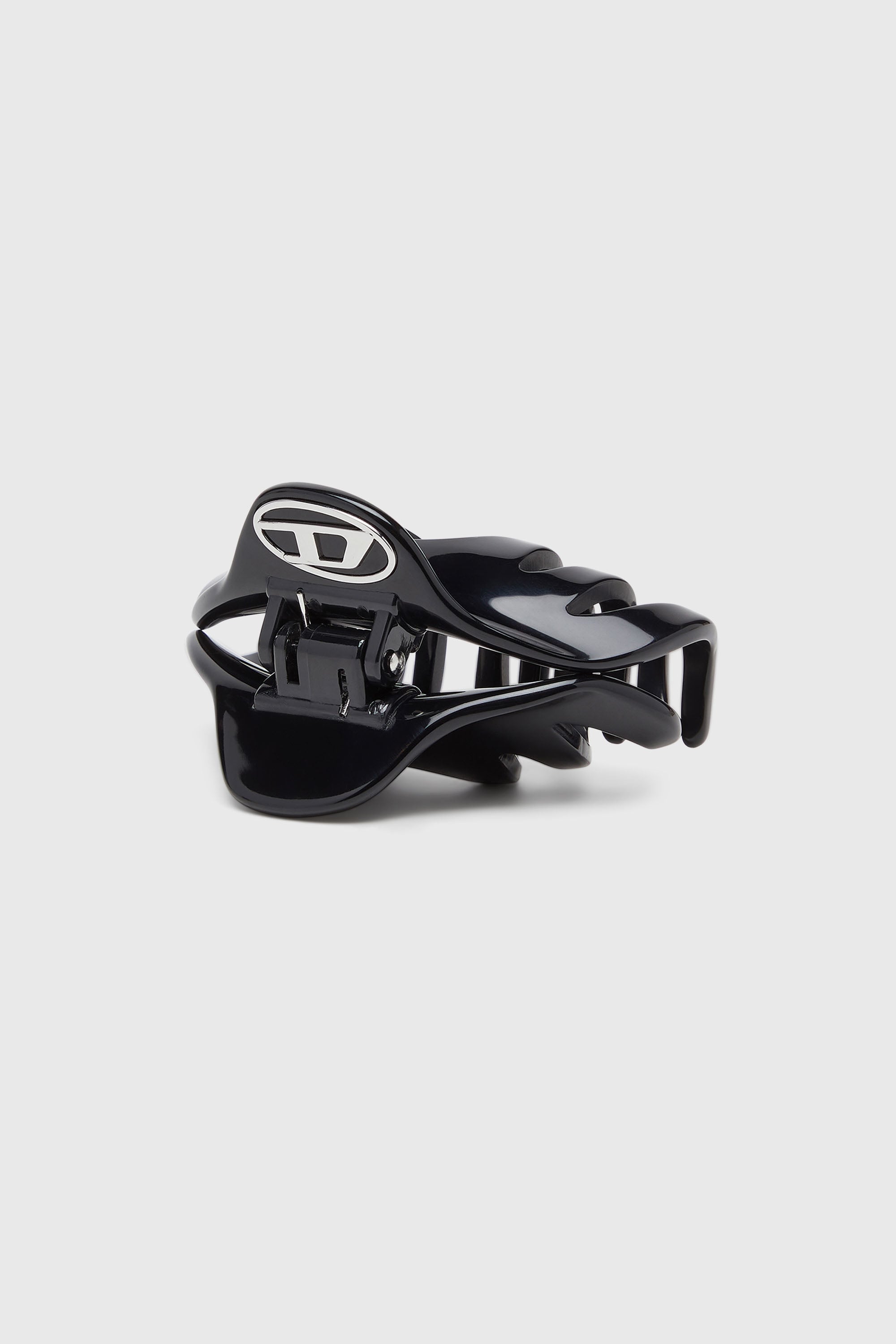 Diesel - TALON CLIP, Woman's Resin hair clip with Oval D logo in Black - 1